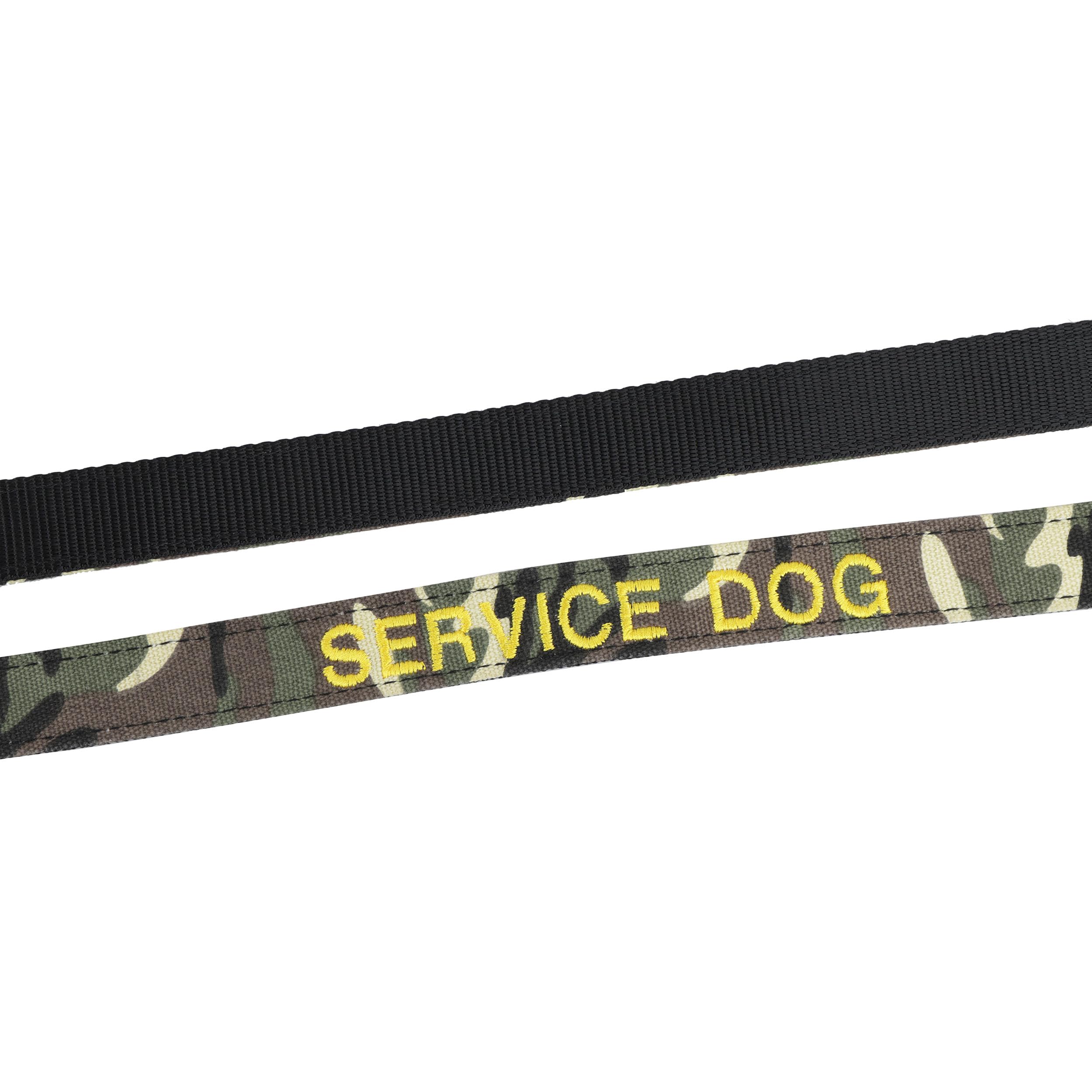Mondo Medical Service Dog Leash - 5Ft Camo Canvas Service Dog Lead For Emotional Support Animals