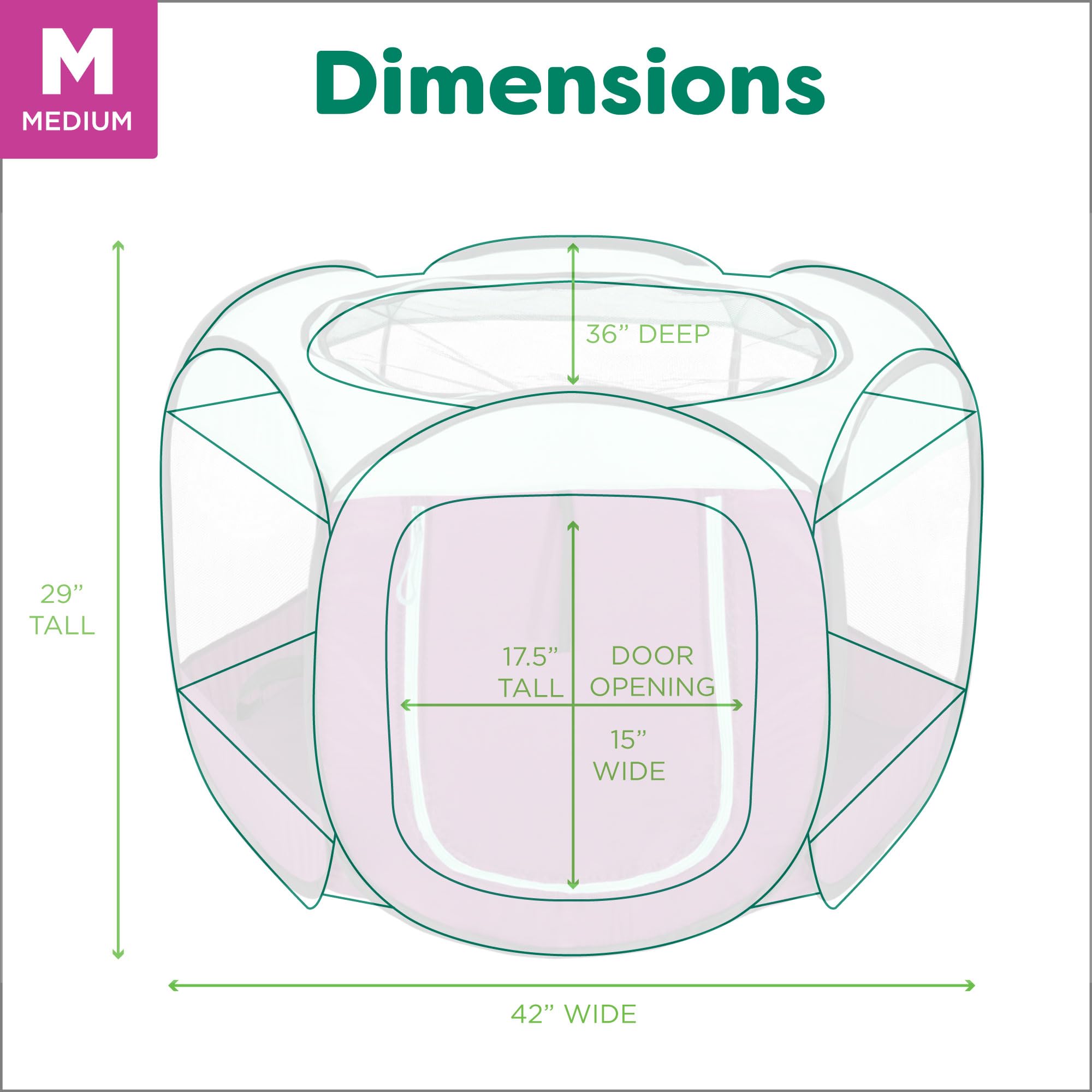 Furhaven Pop Up Dog Playpen Portable Pet Tent Playground Foldable Indoor Outdoor Puppy Cat Kitten - Purple, Medium