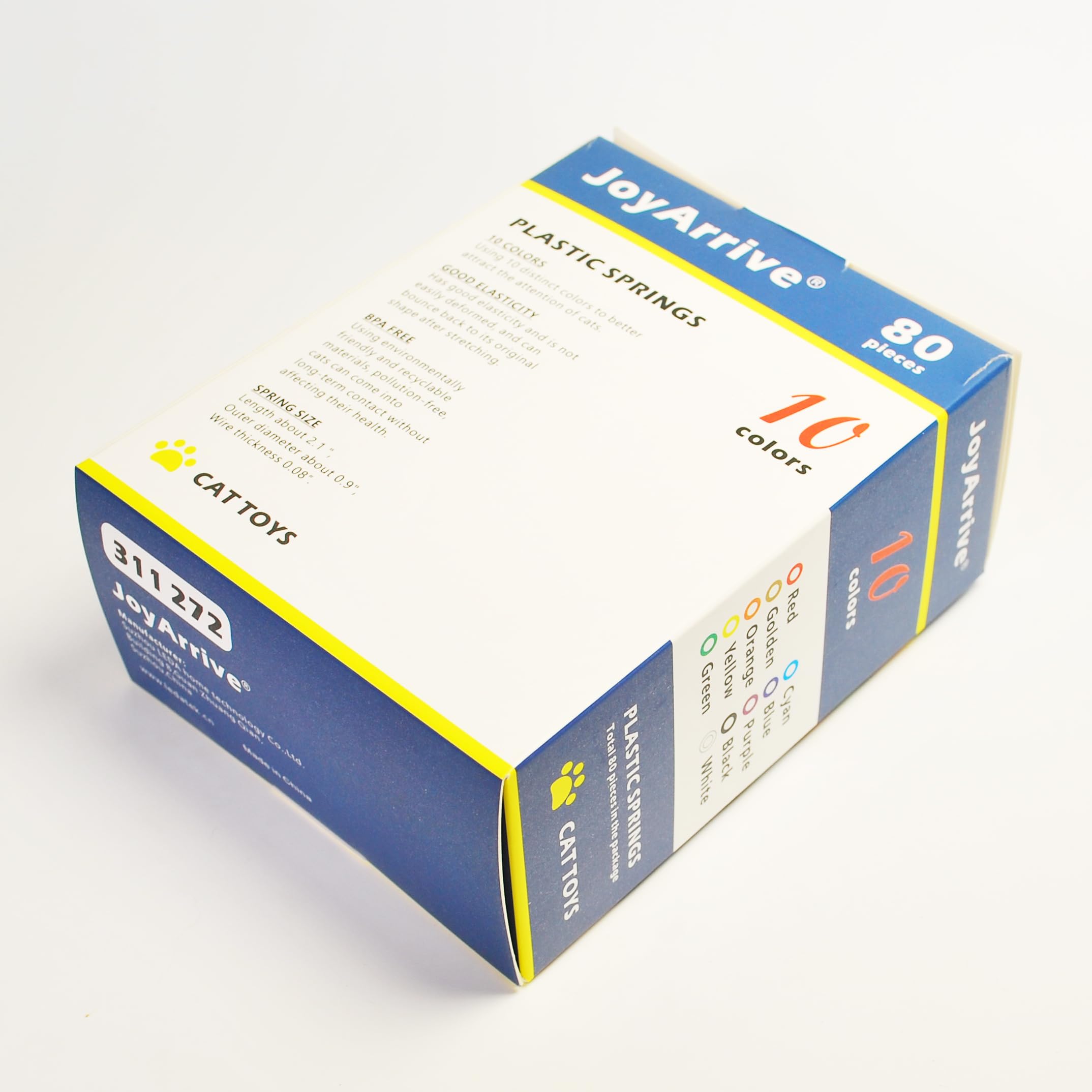 Joyarrive 24Pcs 6 Colors Box Stored Springs For Indoor Cats Playing, Interactive Kitten Spiral, Coil Toys, Cat Self-Play Toys, C