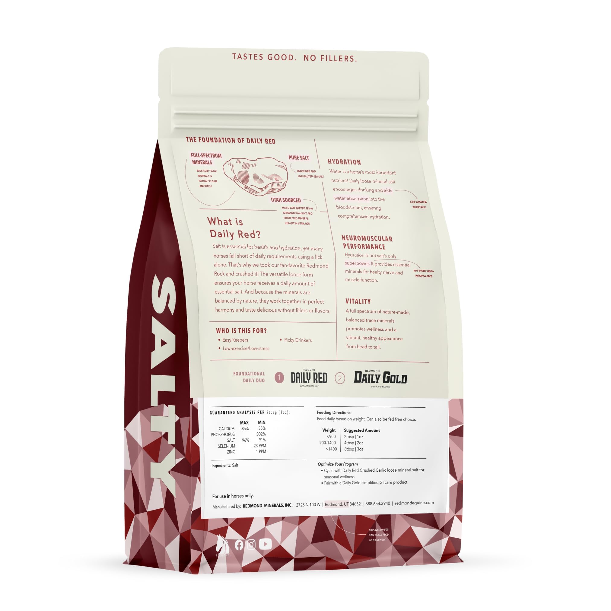 Daily Red Crushed Loose Minerals | Mineral Salt + Electrolyte Supplement for Horses