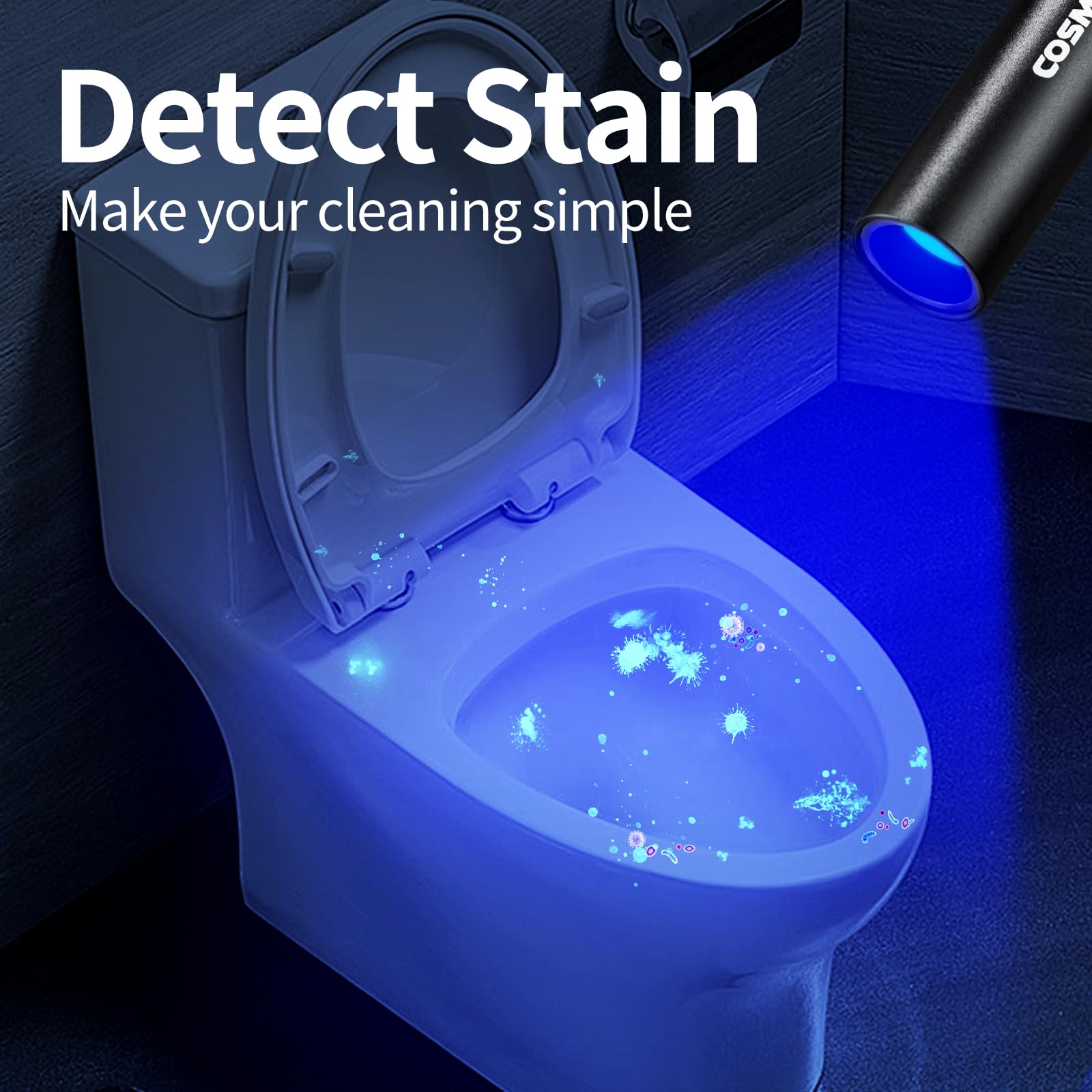 Uv Flashlight Usb Rechargeable, 365Nm Black Light (2 Pack), Mini & Powerful Upgrade Ultraviolet Flashlight Portable Detector For