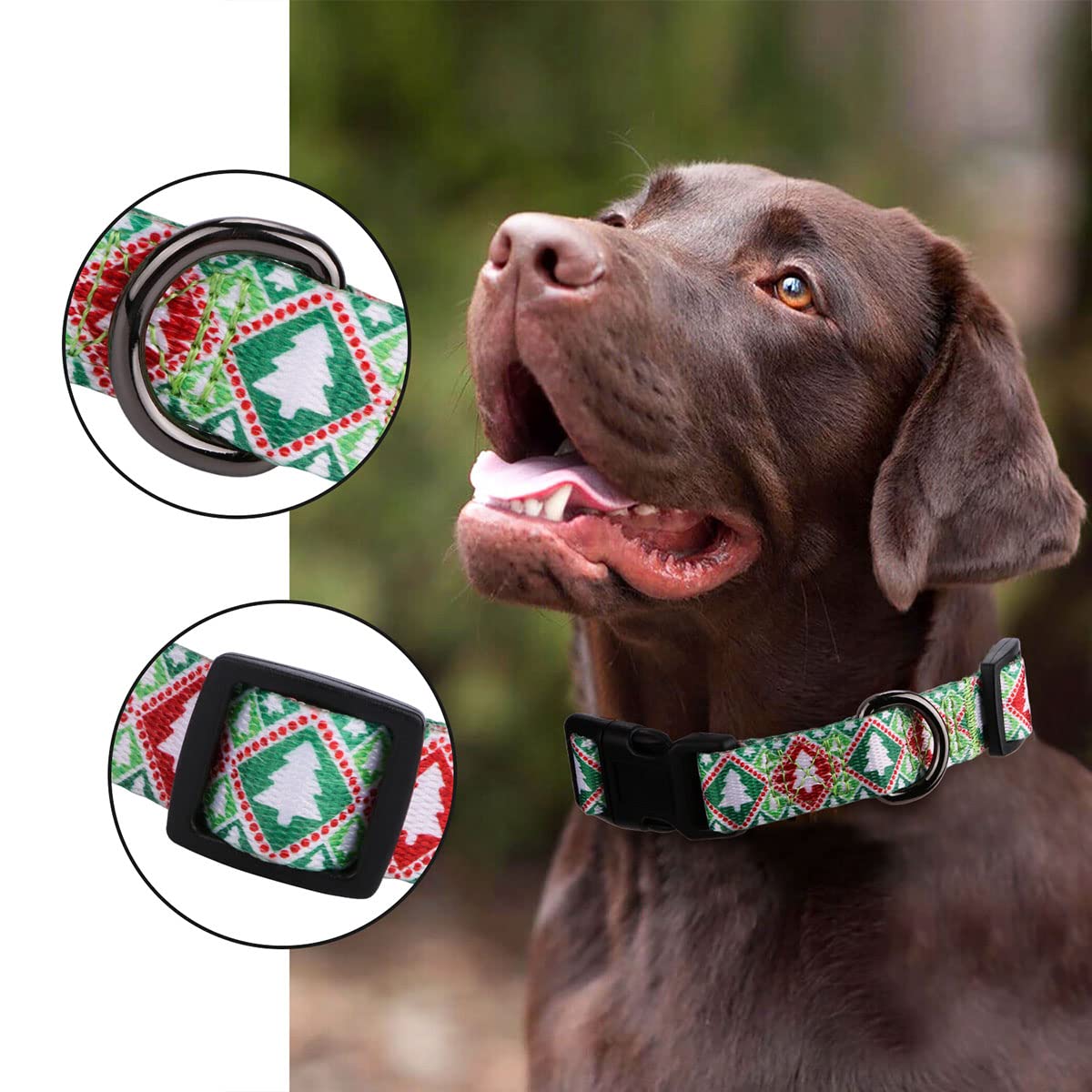 Rhea Rose Christmas Tree Dog Collar For Small Medium Large Dogs 012 Tree L