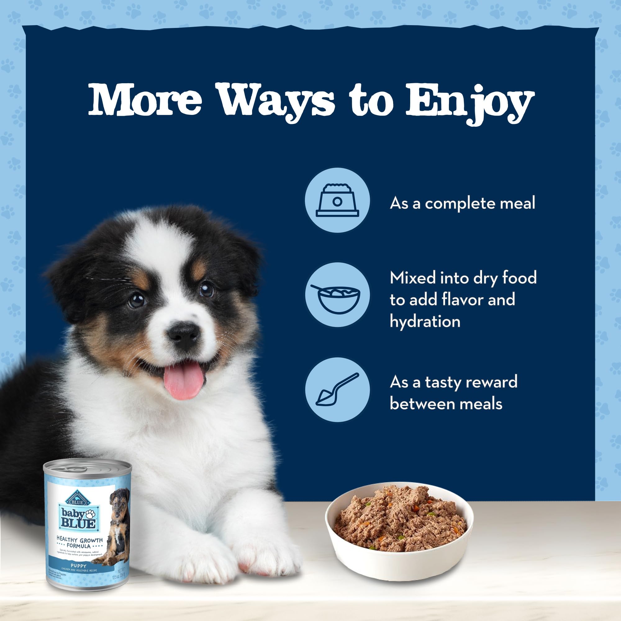 Blue Buffalo Baby BLUE Natural Puppy Wet Dog Food, Healthy Growth Formula with DHA, Chicken and Vegetable Recipe, 12.5-oz. Cans