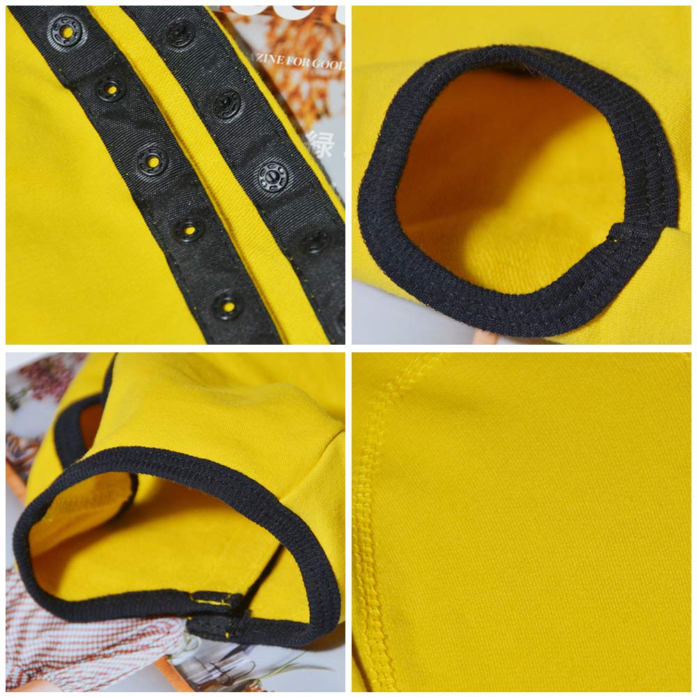 Dog’S Recovery Suit Post Surgery Shirt For Puppy, Wound Protective Clothes For Little Animals(Yellow-Xxs)