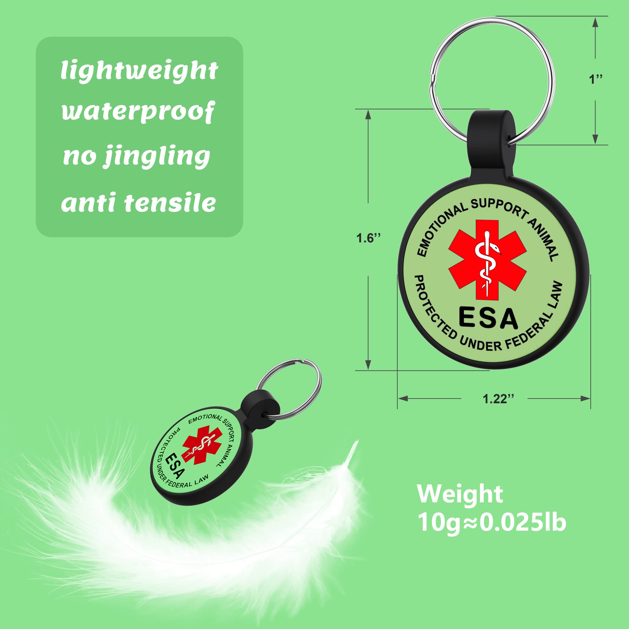 Whoseid Qr Code Dog Tag, Qr Code Pet Id Tag, Dog Id Tag, Waterproof Lightweight Silent Cat Tag, Modifiable Free Pet Online Profile, Scan Qr Code Send Instant Pet Location Alert Email (Esa, Green)