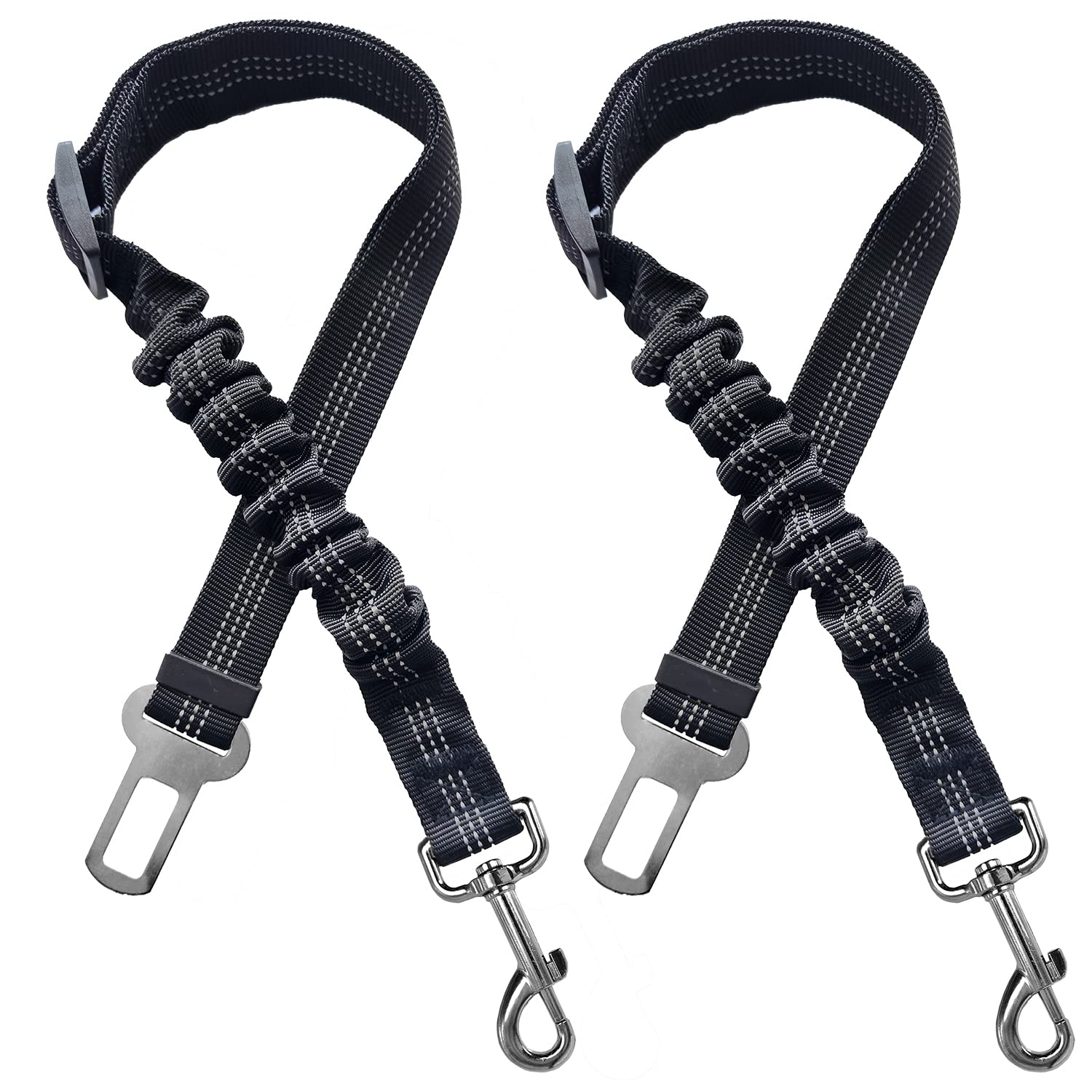 Yiaizhuo 2 Dog Seatbelt Seat Belt Car Harness Leash Travel Accessories Bungee Anti Shock Pet Cat Adjustable Lead Clip Safety Sea