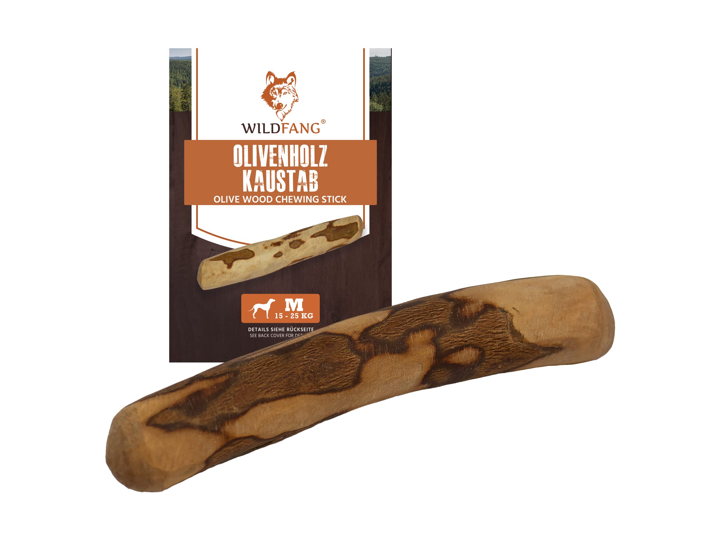 Wildfang® Olive Wood Dog Chew Puppy Teething Toys Dog Stick Toy-Long Lasting Natural Chew Toys For Dogs, Root Chews For Dogs, Wooden Dog Chew Stick, Tree Root Dog Bones, Wood Chew For All Dogs-Medium