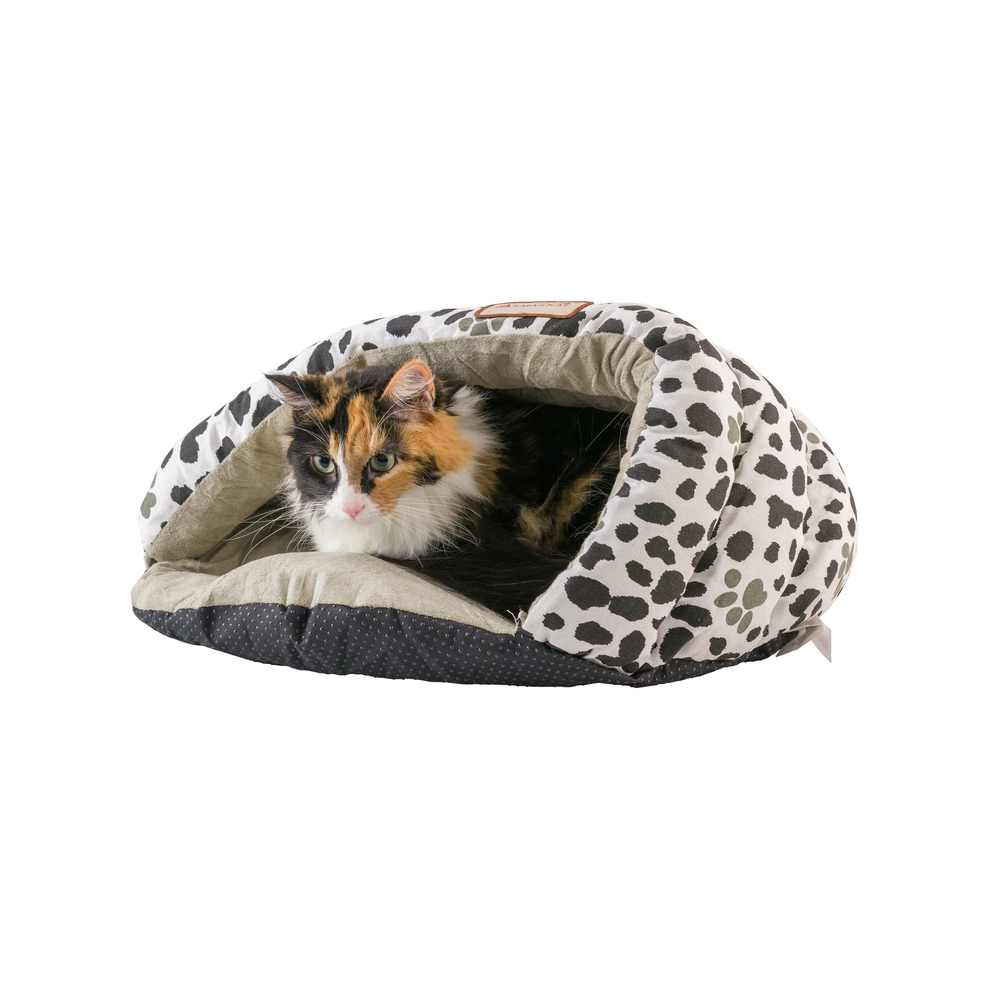 Armarkat Paw Print Cat Bed Size, 20-Inch by 11-Inch, Sage Green & Pawprint