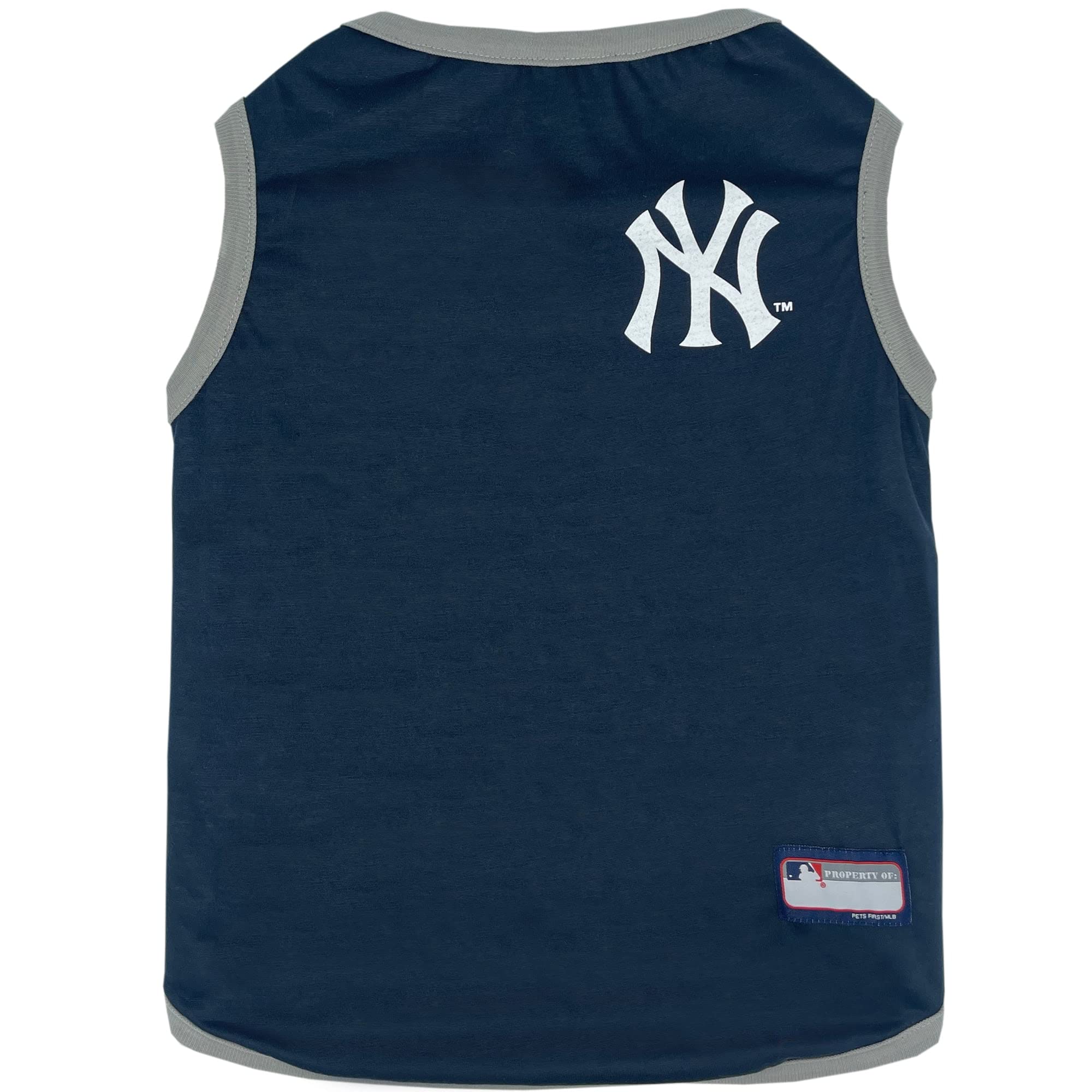 Pets First Mlb New York Yankees Reversible T-Shirt,X-Small For Dogs & Cats.With The Team Logo Comes With 2 Designs,Stripe Tee Sh