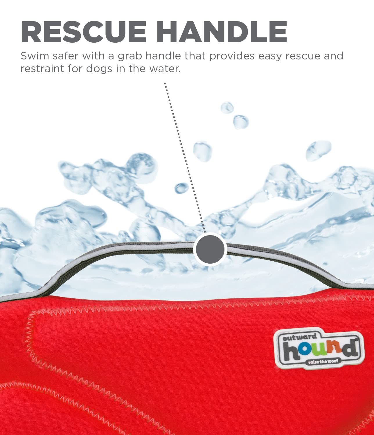 Outward Hound Dawson Swim Red Dog Life Jacket, Small