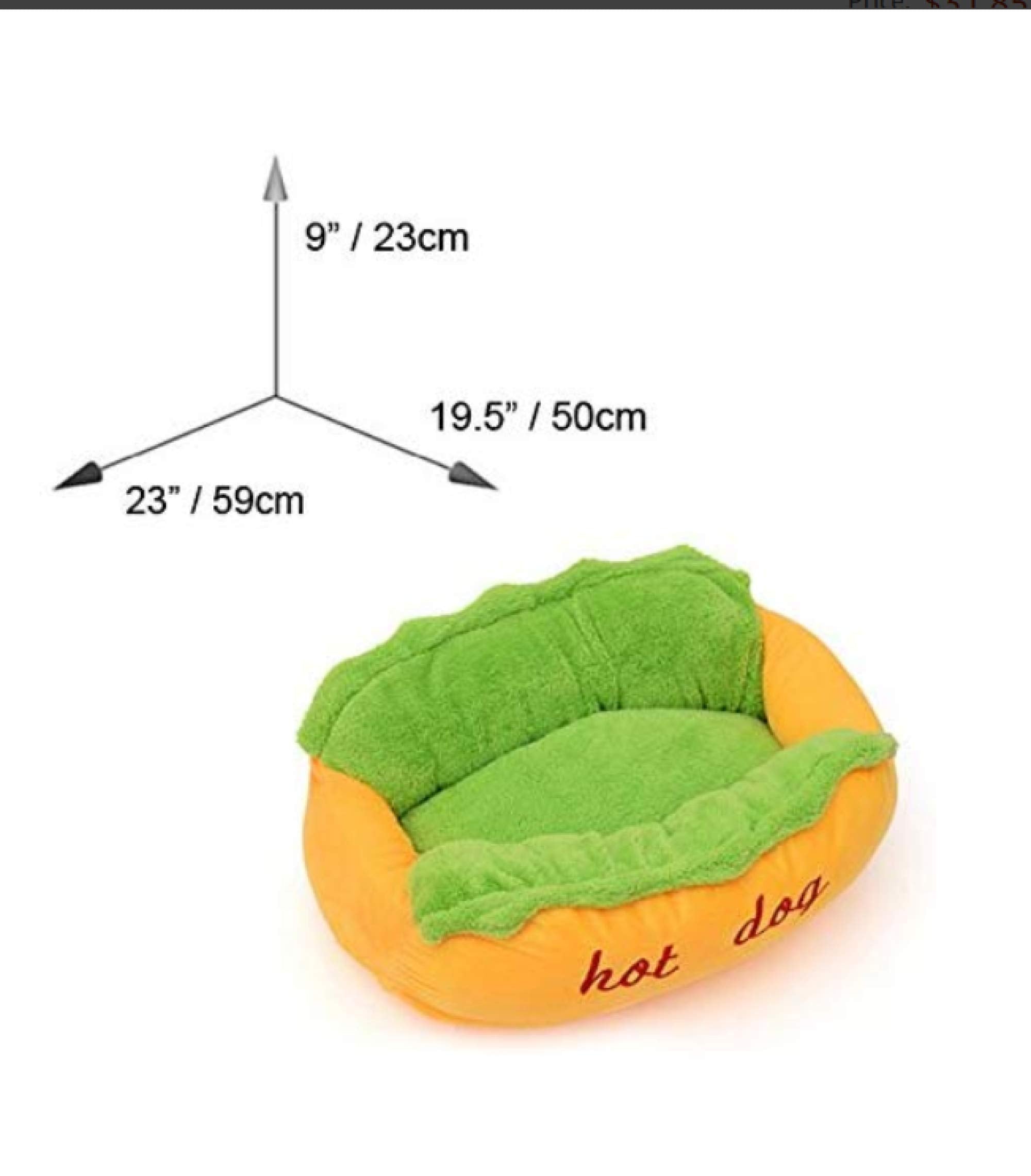 Hot Dog Design Pet Dog Bed,Soft Removable And Washable Pet Mat Dog House Dot Small Pet Animal Small Dog Bed
