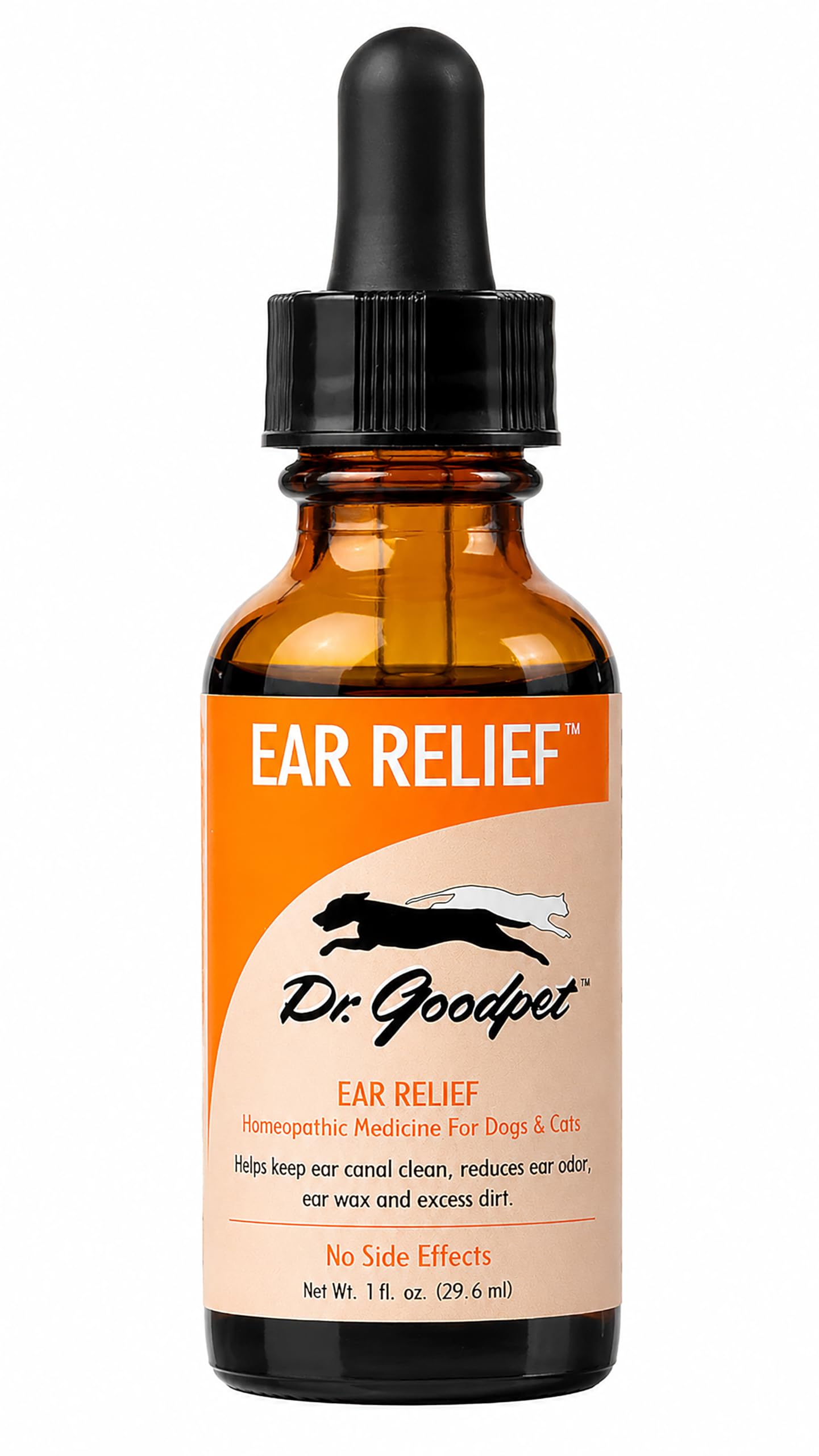 Dr. Goodpet Ear Health Formula for Dogs & Cats | All-Natural Ear Cleanser | Soothes Itches and Cleans Ear Canal | Drops for Irri