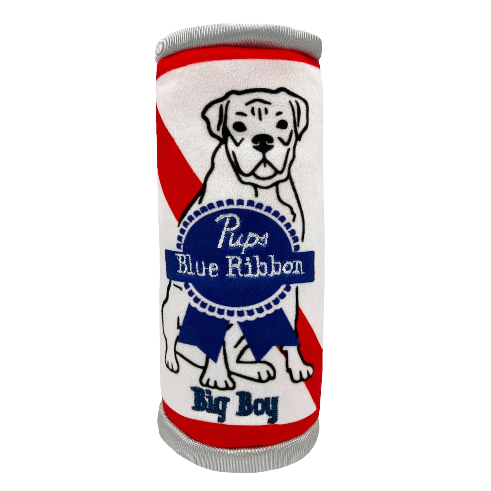 Huxley & Kent For Dogs - Pups Blue Ribbon (Small) - Power Plush Dog Toy With Squeaker - Funny Dog Toy - H&K Squeaky