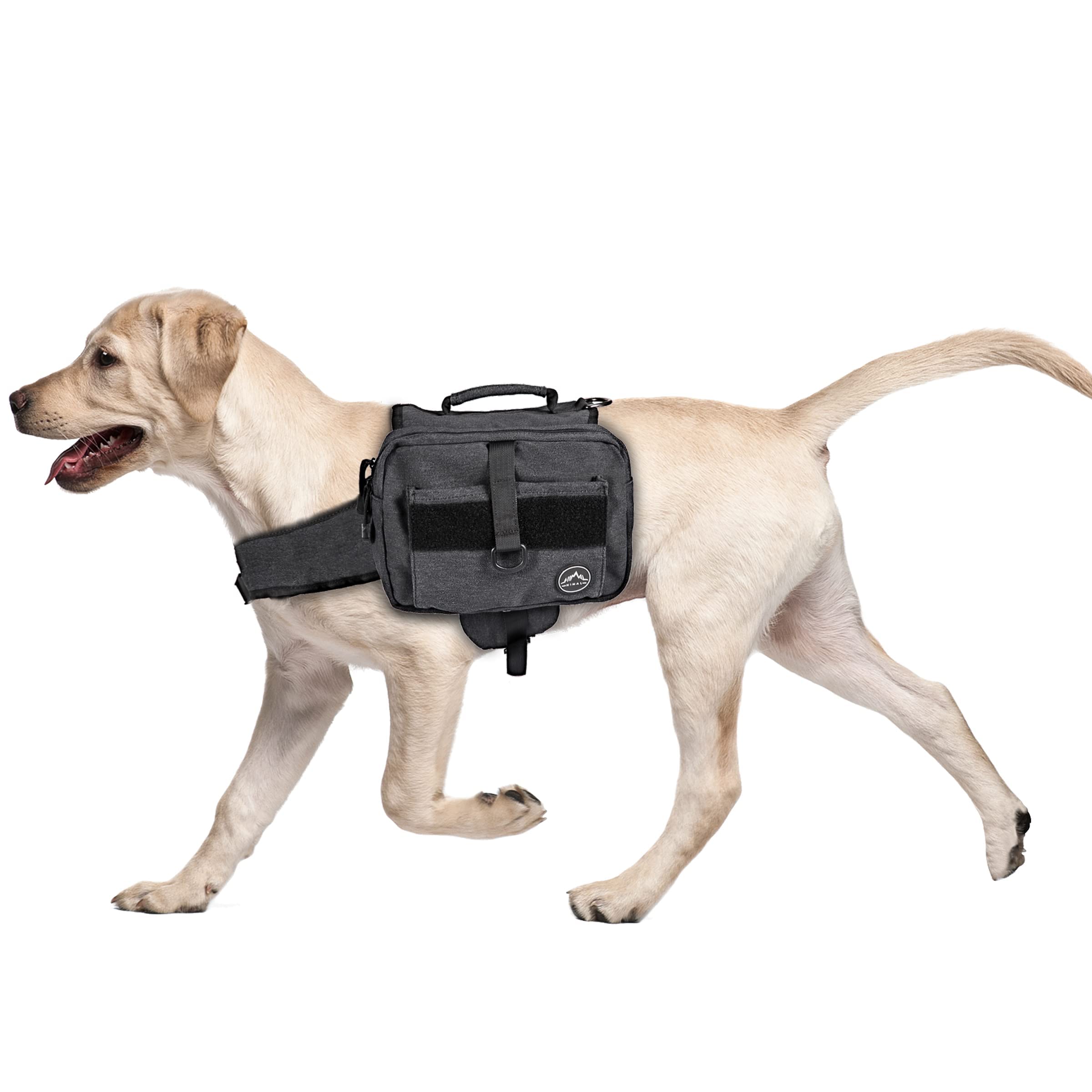Himal Outdoors Dog Backpack, Dog Hiking Backpack, Hound Saddle Bag for Medium & Large Dog with Side Pockets & Adjustable Strap, 