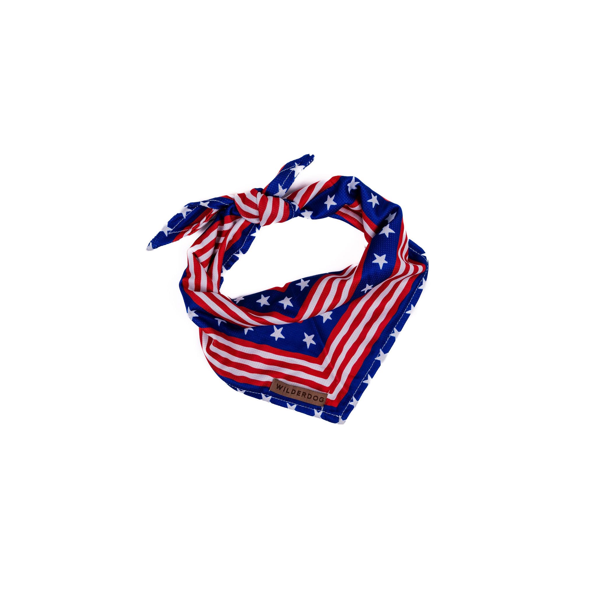 Wilderdog Dog Bandana With Lightweight Quick Drying Poly-Blend Mesh Material In Americana