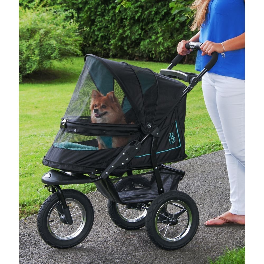 Pet Gear Pg8450Nvs Zipperless Entry, Easy One-Hand Fold, Air Tires Nv Pet Stroller, Large, Sky Line