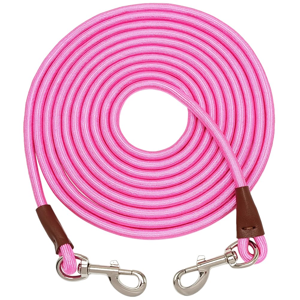 Sepxufore Dog Tie Out Rope Leash, 8/10/ 15/20/ 30 Ft Dog Tether Heavy Duty Nylon Check Cord For Medium Large Dogs Indoor/Outdoor
