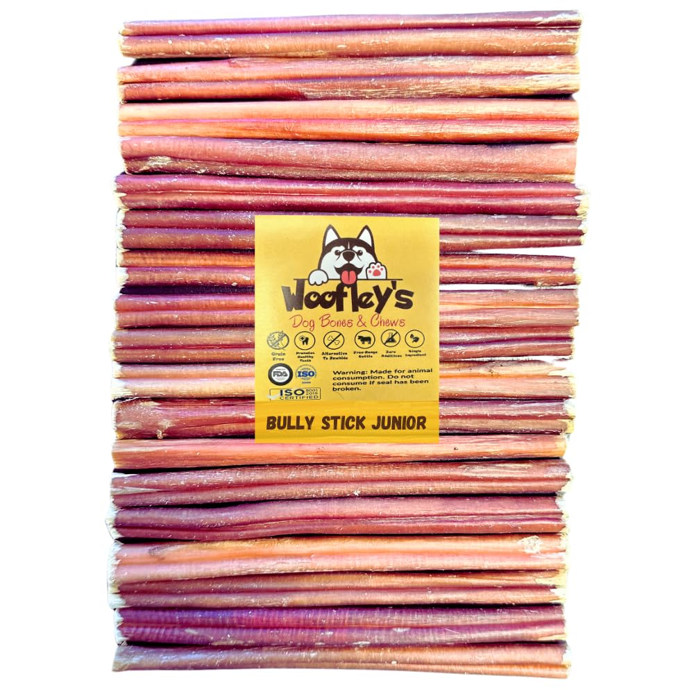 Woofley'S 6 Inch Bully Sticks For Small Dogs - (30 Count) - Bully Sticks For Dogs - Long Lasting Bully Stick Dog Chews