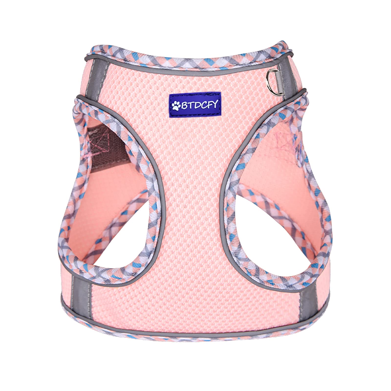 BTDCFY Step-in Mesh Dog Harness & Leash Set, Breathable, Reflective, Escape-Proof, XS, Pink