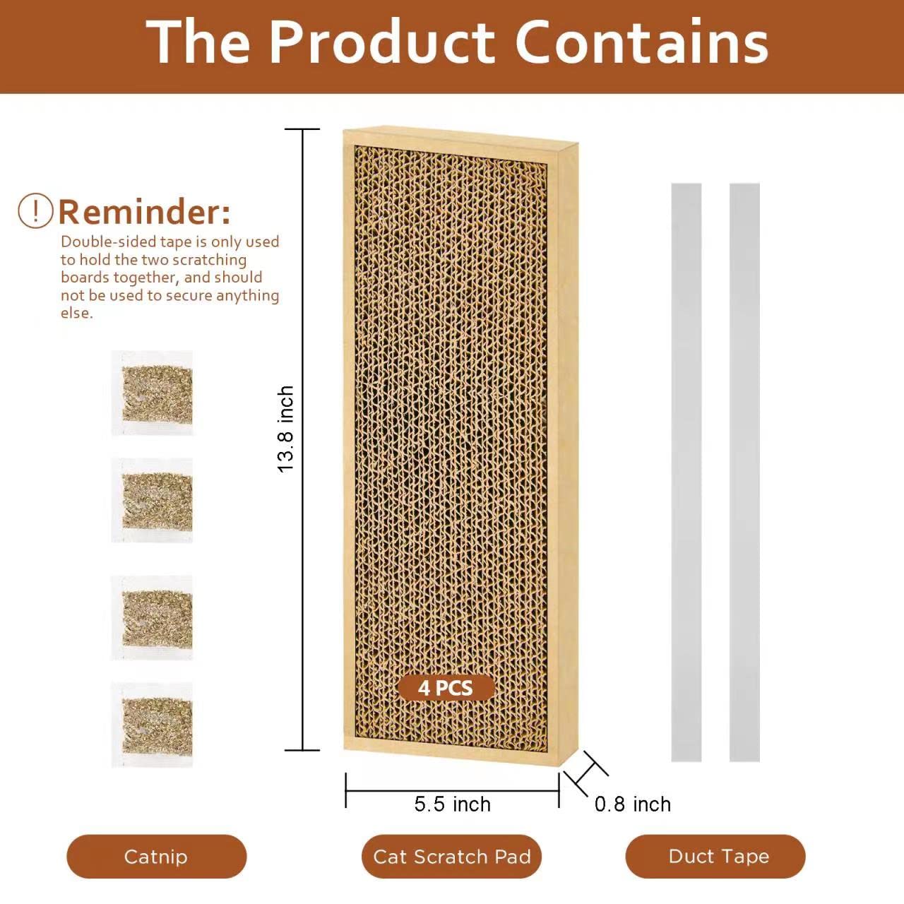 Happyfree Sx Double-Sided Cat Scratch Pad: Premium Indoor Cat Scratcher, Cardboard & Post Design