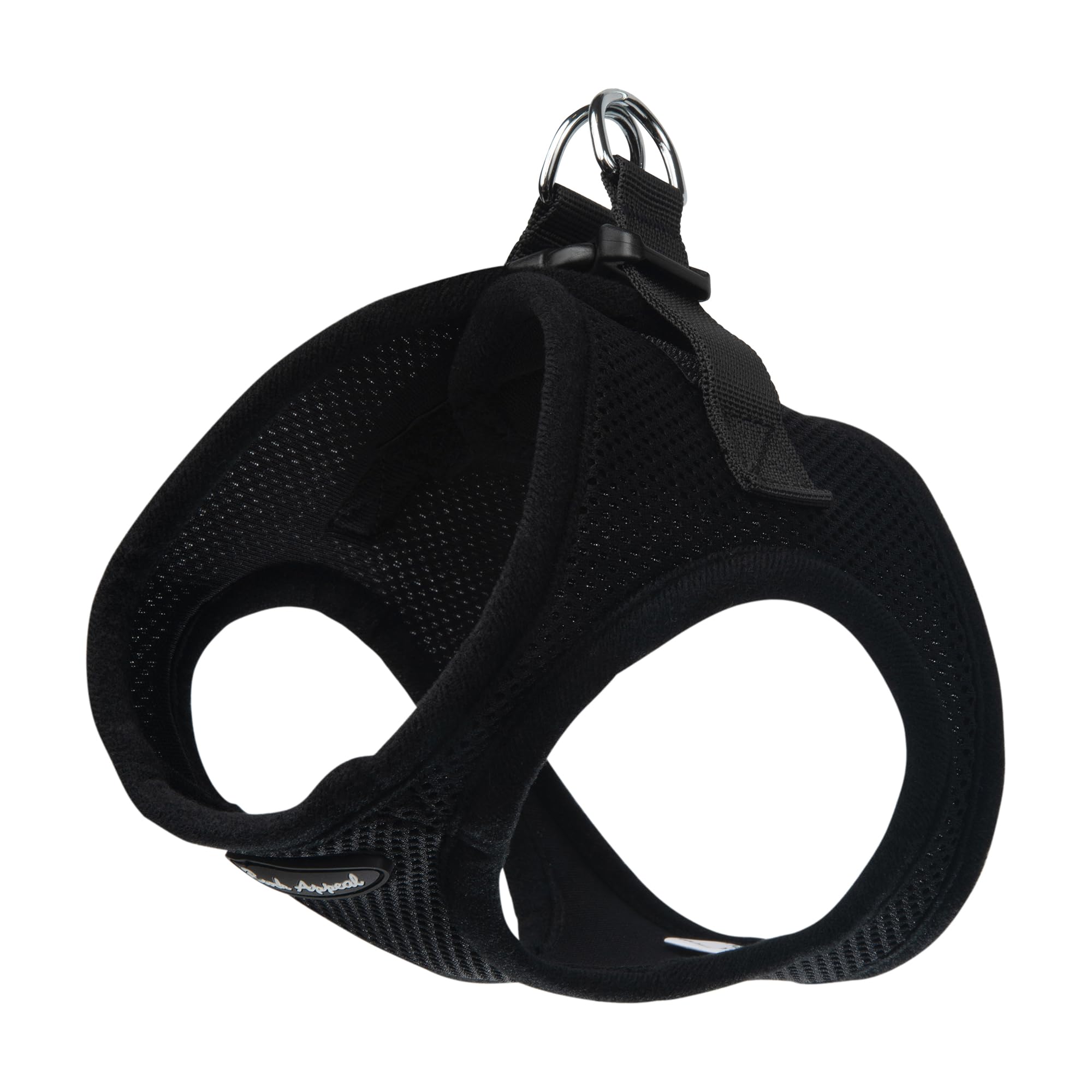 Bark Appeal Black Step-in Dog Harness for Large to Extra Large Sized Pets - Updated Sizing, Re-Measuring is Essential - Soft Ves