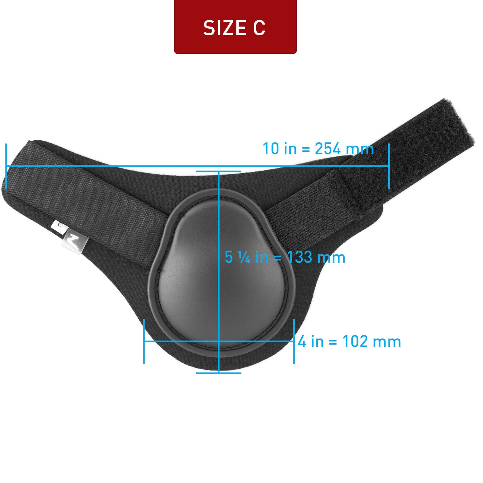 HORZE Chicago Fetlock Rear Boots | Lightweight, Adjustable, Jumping Horse Boots (Pair) - Black - Horse