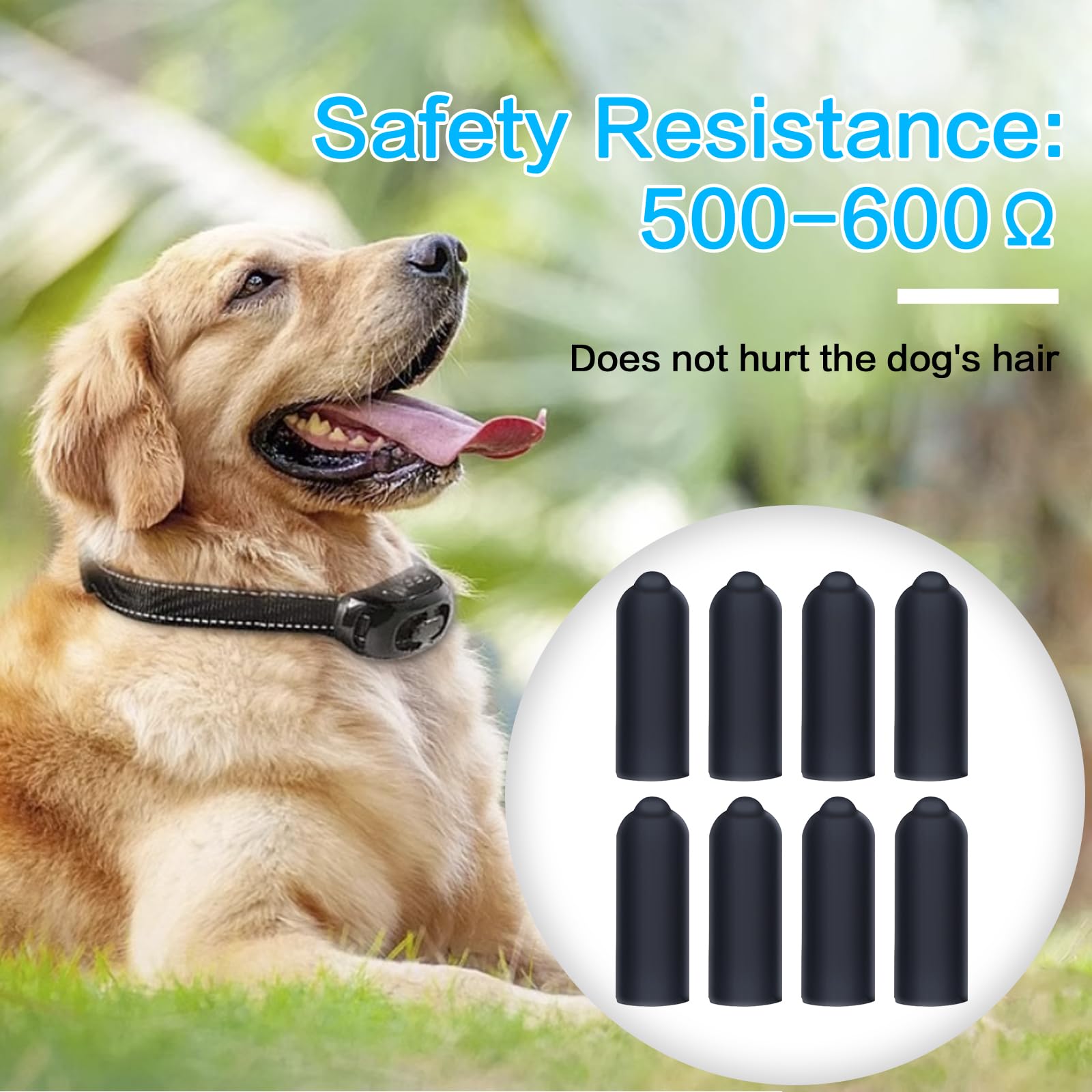 Silicone Covers For Shock Collar,24 Pieces Column Conductive Rubber Sleeve Prong Collar Cover Training Collar Replacement Parts