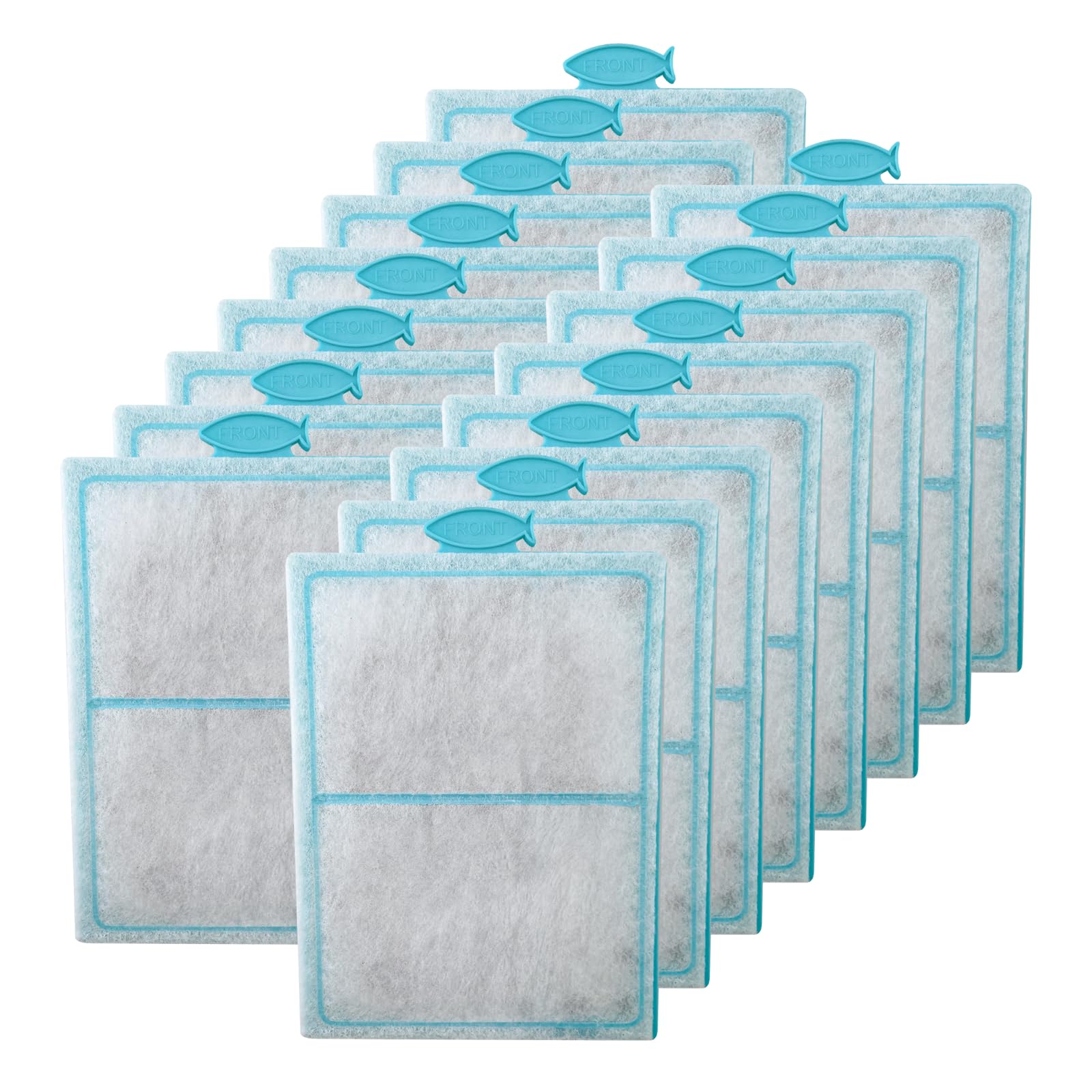 Saierte 16 Pack Pf-L Carbon Cartridges For Top Fin Silenstream Pf20, Pf30, Pf40 And Pf75 Power Filters 6.5In X 4.5In