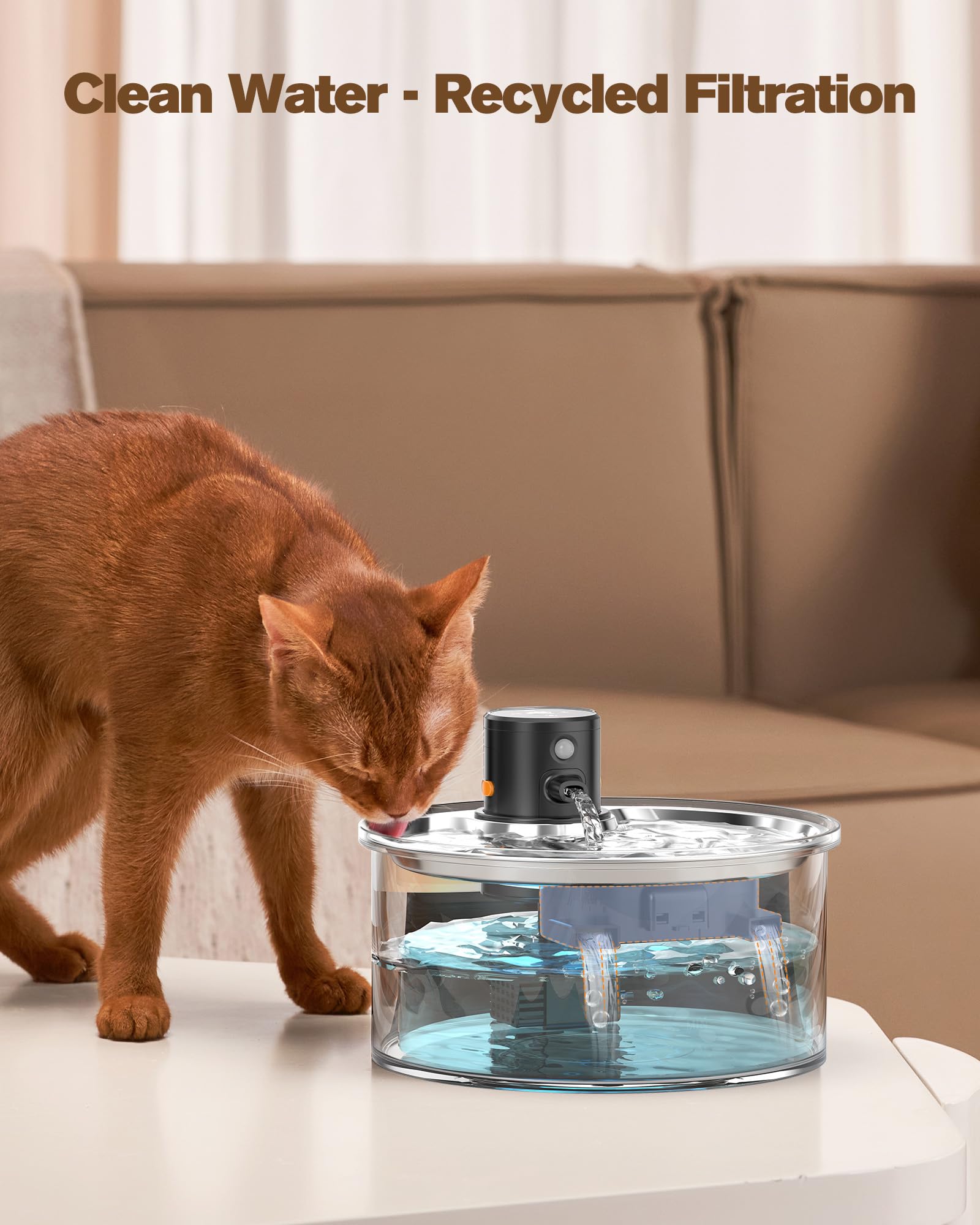 VKIMISS Cat Water Fountain Filters: Pet Water Dispenser Filter Replacement 24 - Packs of Cat Fountain Filters (12 Carbon Filters