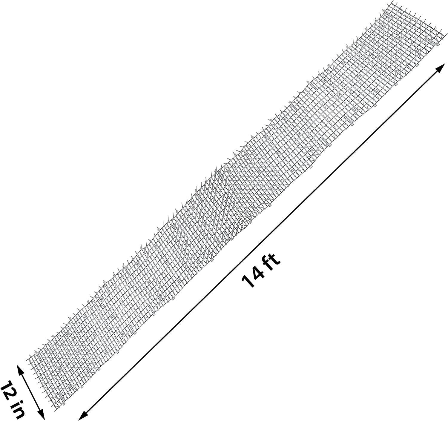 Cat Scat Mat Clear (14 Ft.) With 10 Staples, Anti-Cat Network With Spikes Digging Stopper - Cat Deterrent Mat For Indoor And Out