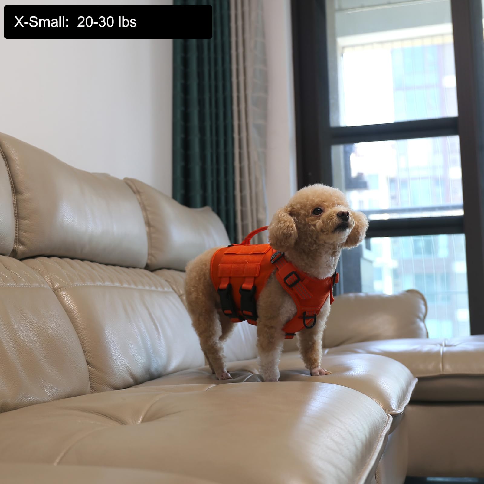 ICEFANG GN3 Tactical Dog Harness with 6X Buckle,Dog Molle Vest with Handle,3/4 Body, Hook and Loop Panel for ID Patch,No Pulling