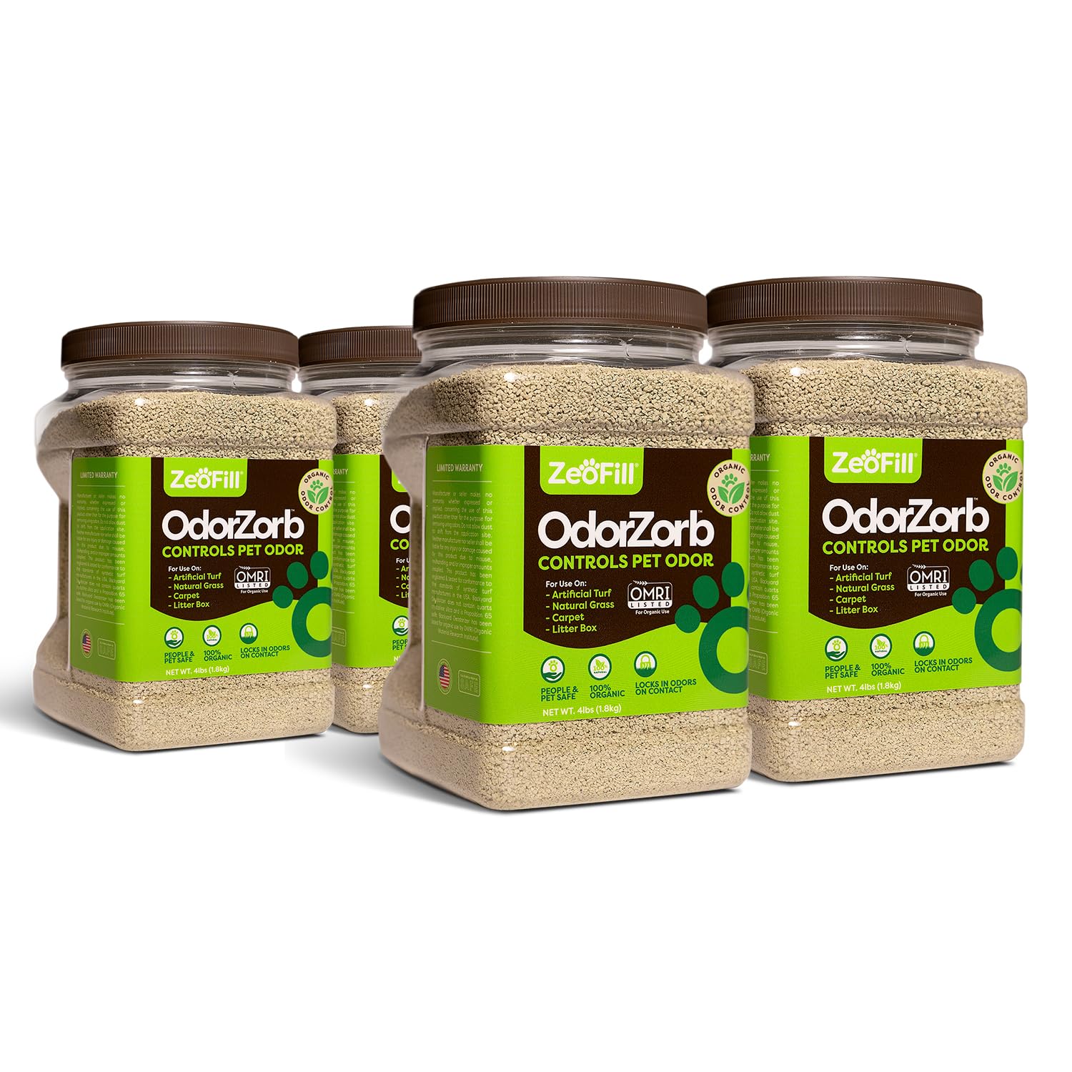 Zeofill Backyard Deodorizer - Eliminates Pet Urine Odors On Potty Patches, Artificial Turf, Grass, Lawns, Patios, Concrete & Pla