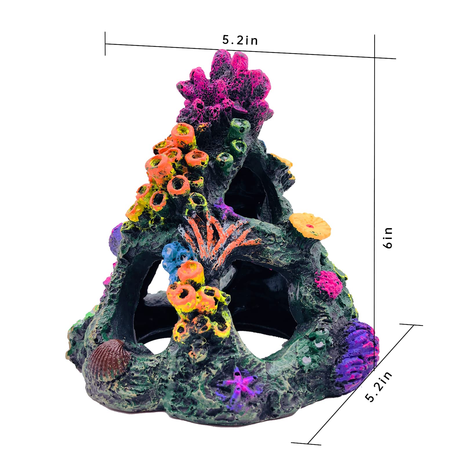 Gsd Aquarium Colorful Coral Reef Set Fish Tank Decoration Mountain Ornament For Aquarium Environments Decor Accessories, Coral M