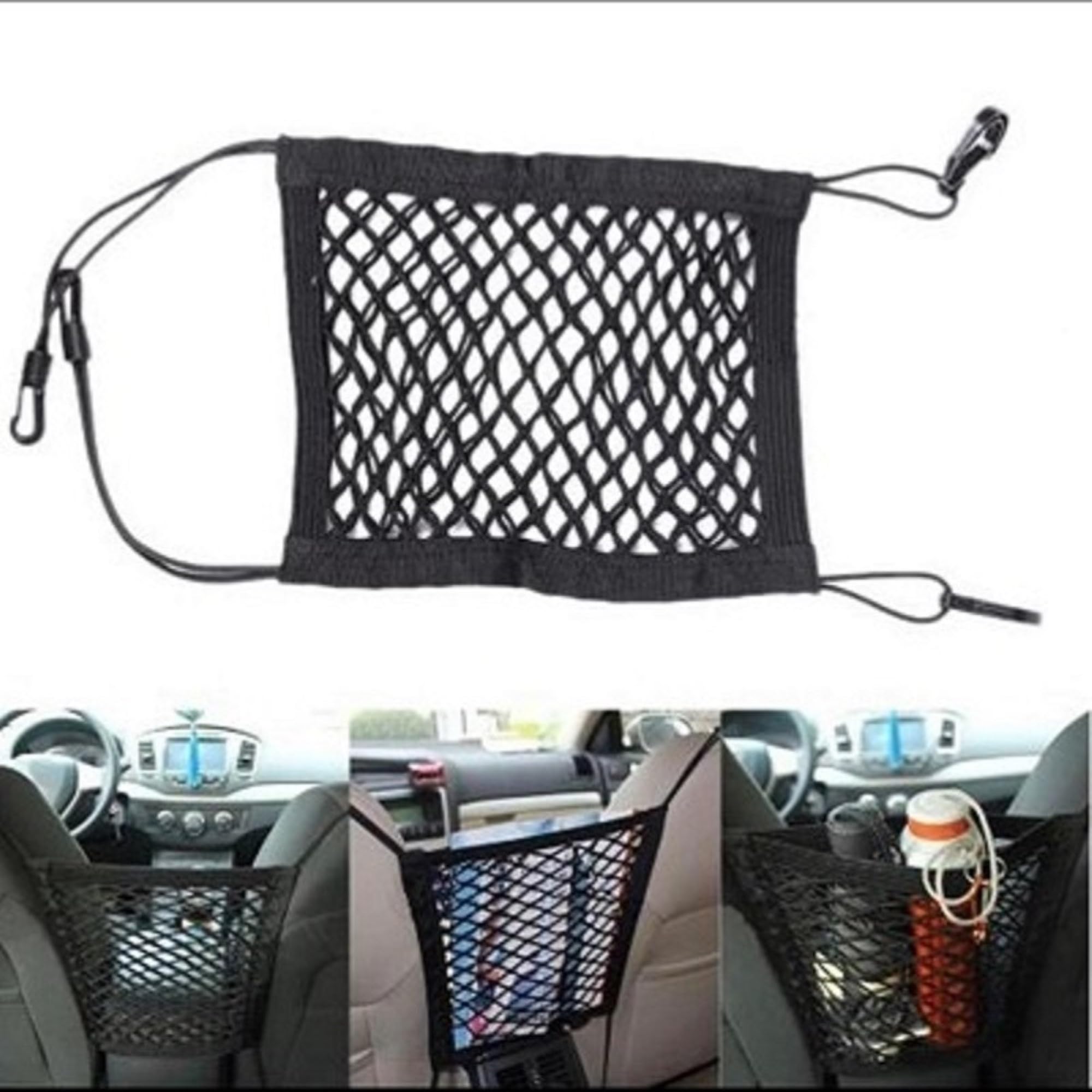 Shop360 Car Mesh Organizer Seat Back Net Bag Barrier Of Backseat Kids Children Pet Dog Purse Holder Car Storage Netting Pouch (T