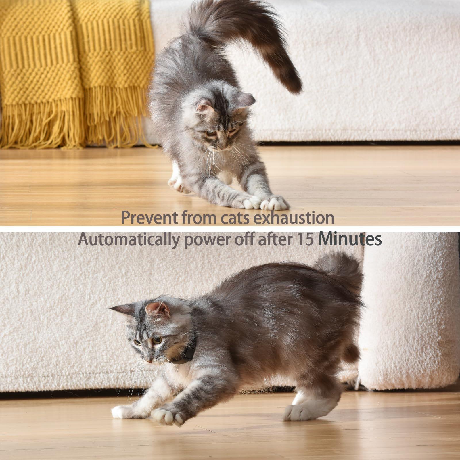 Mzingall Wearable Automatic Cat Collar Laser Toy With Red Light, Interactive Cat Laser Toys For Indoor Cats, Rechargeable Electr