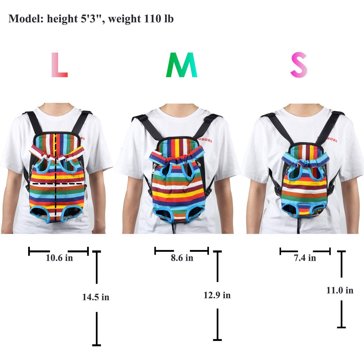 Dog Carrier Legs Out Front Pet Carrier Backpack Adjustable Puppy Cat Small Bag With Shoulder Strap And Sling For Traveling Hikin