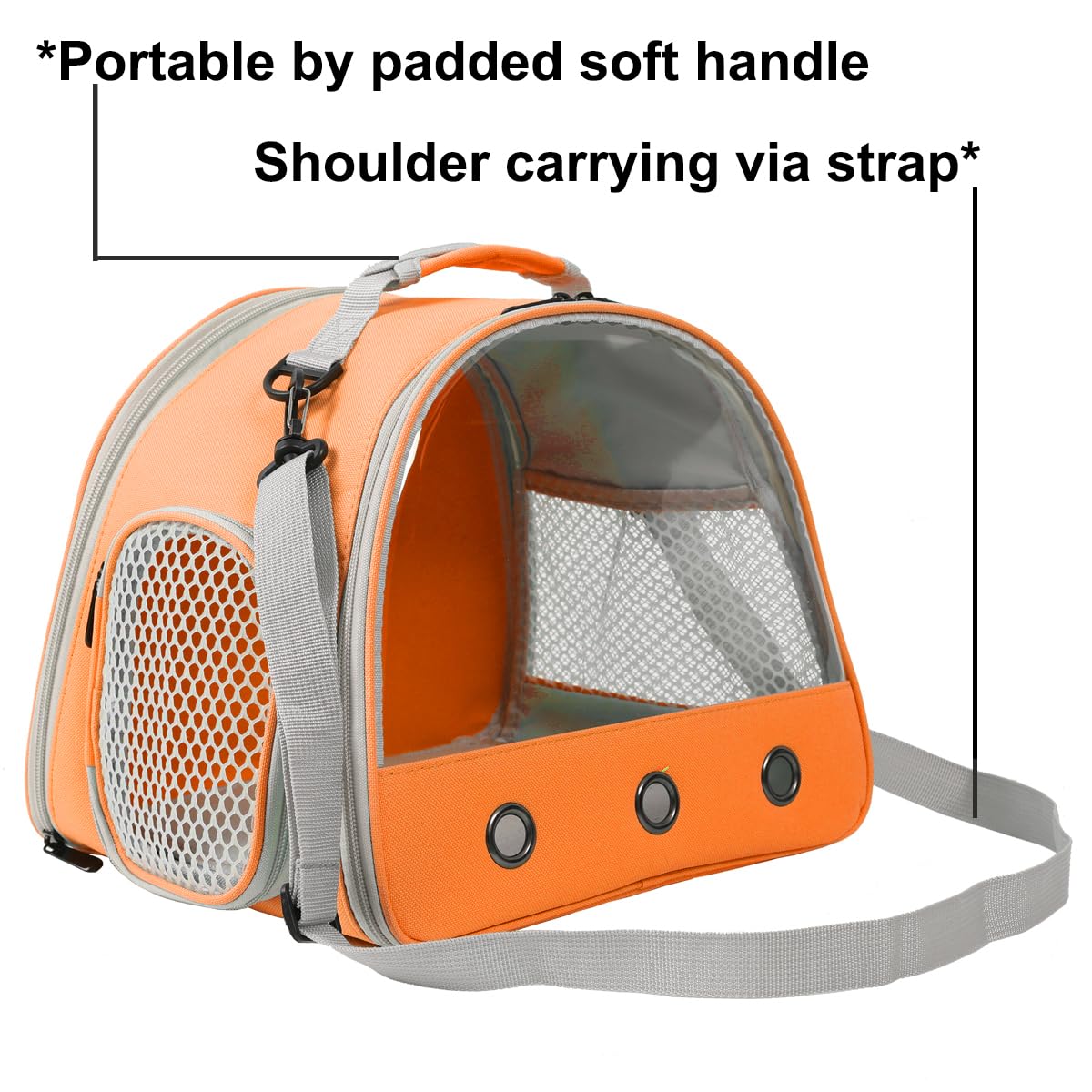Wevonigu Rabbit Travel Carrier,Lizards Carrier, Small Animal Travel Carrier For Bunny Sugar Glider Hedgehog Rat Parrot Bird Guin
