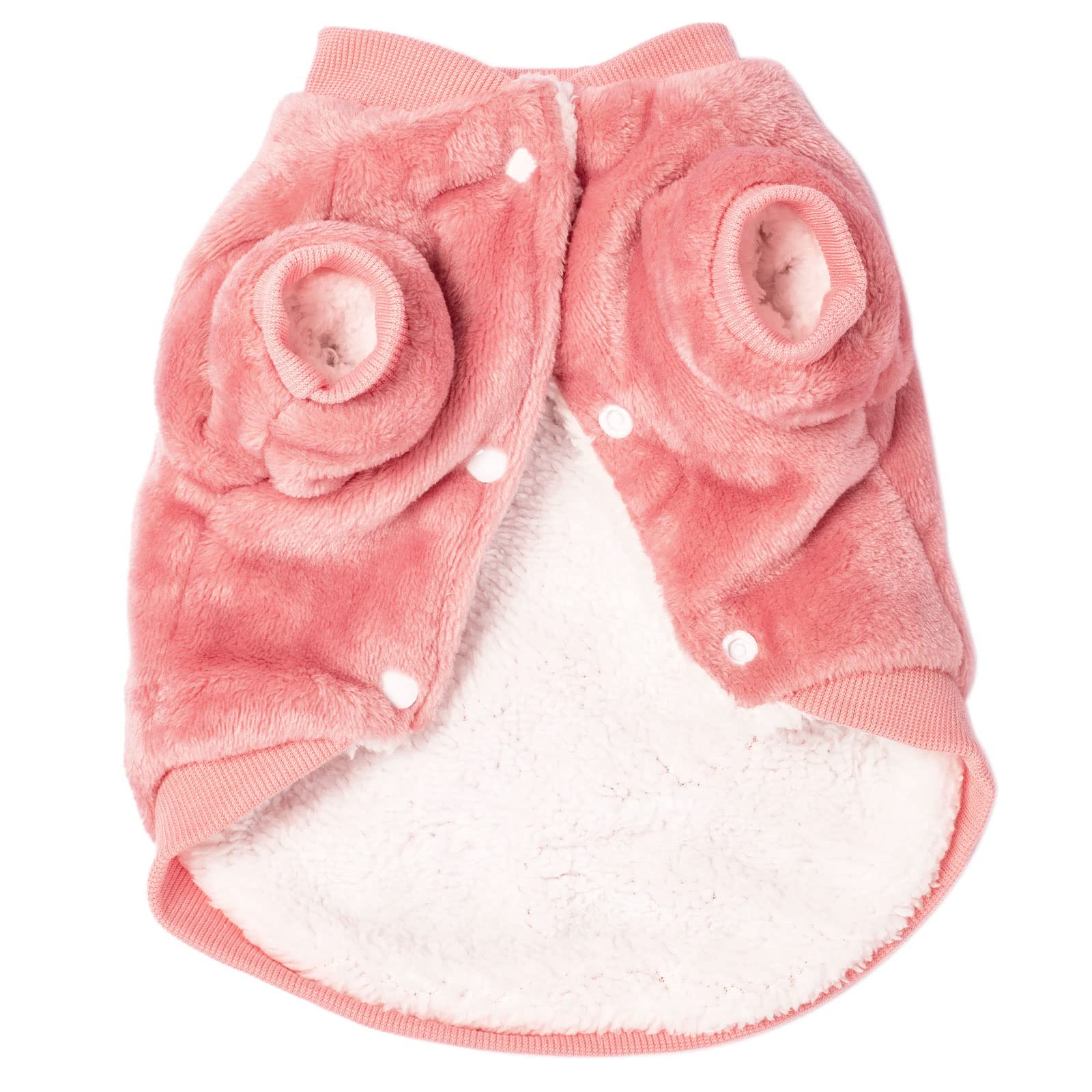 Dog Sweater, Pack Of 2 Or 3, Dog Clothes, Dog Coat, Dog Jacket For Small Or Medium Dogs Boy Or Girl, Ultra Soft And Warm Cat Pet Sweaters (Pink Rose, Large)