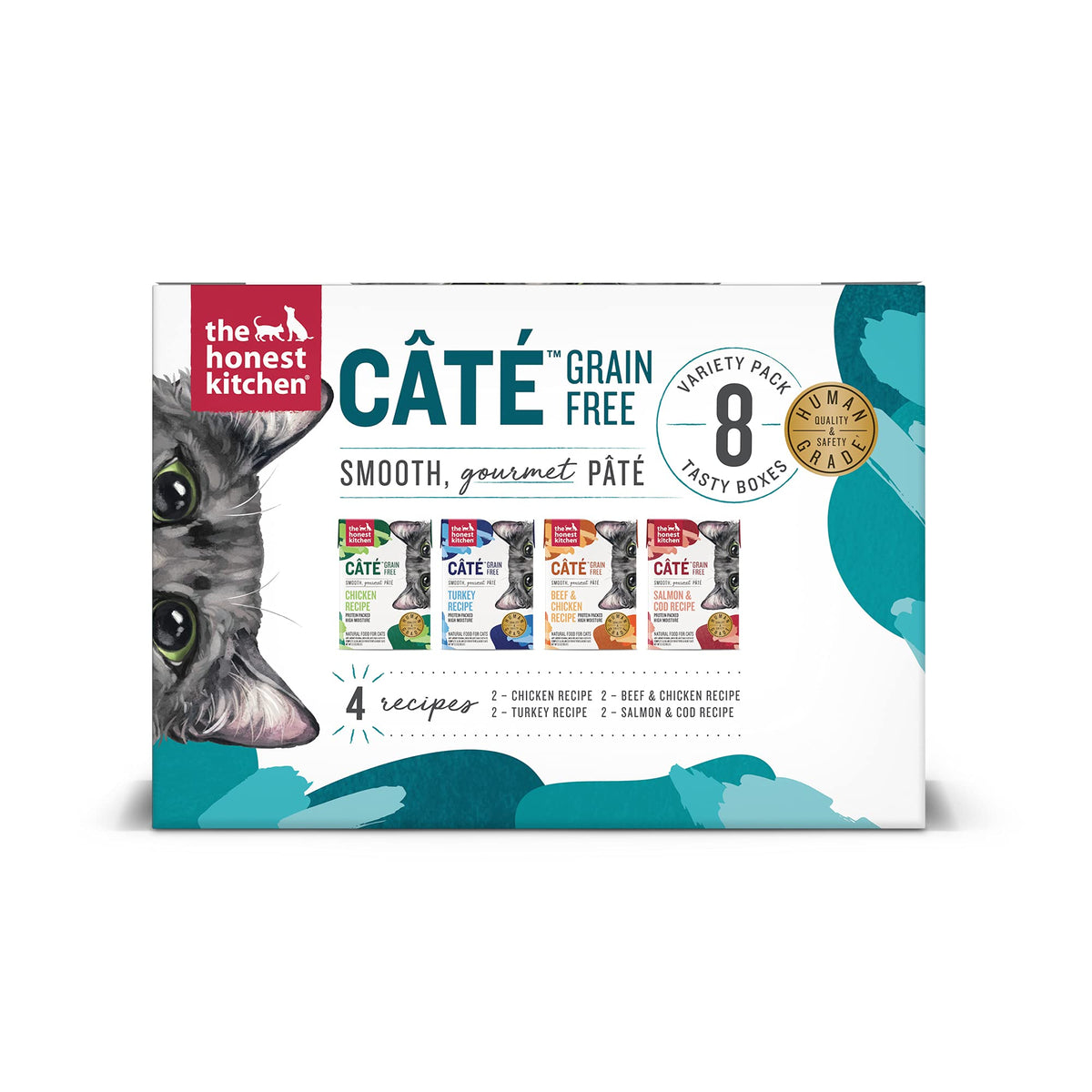 The Honest Kitchen Câté™ Grain Free Wet Cat Food Pâté Variety Pack - 5.5 Oz (Pack Of 8)