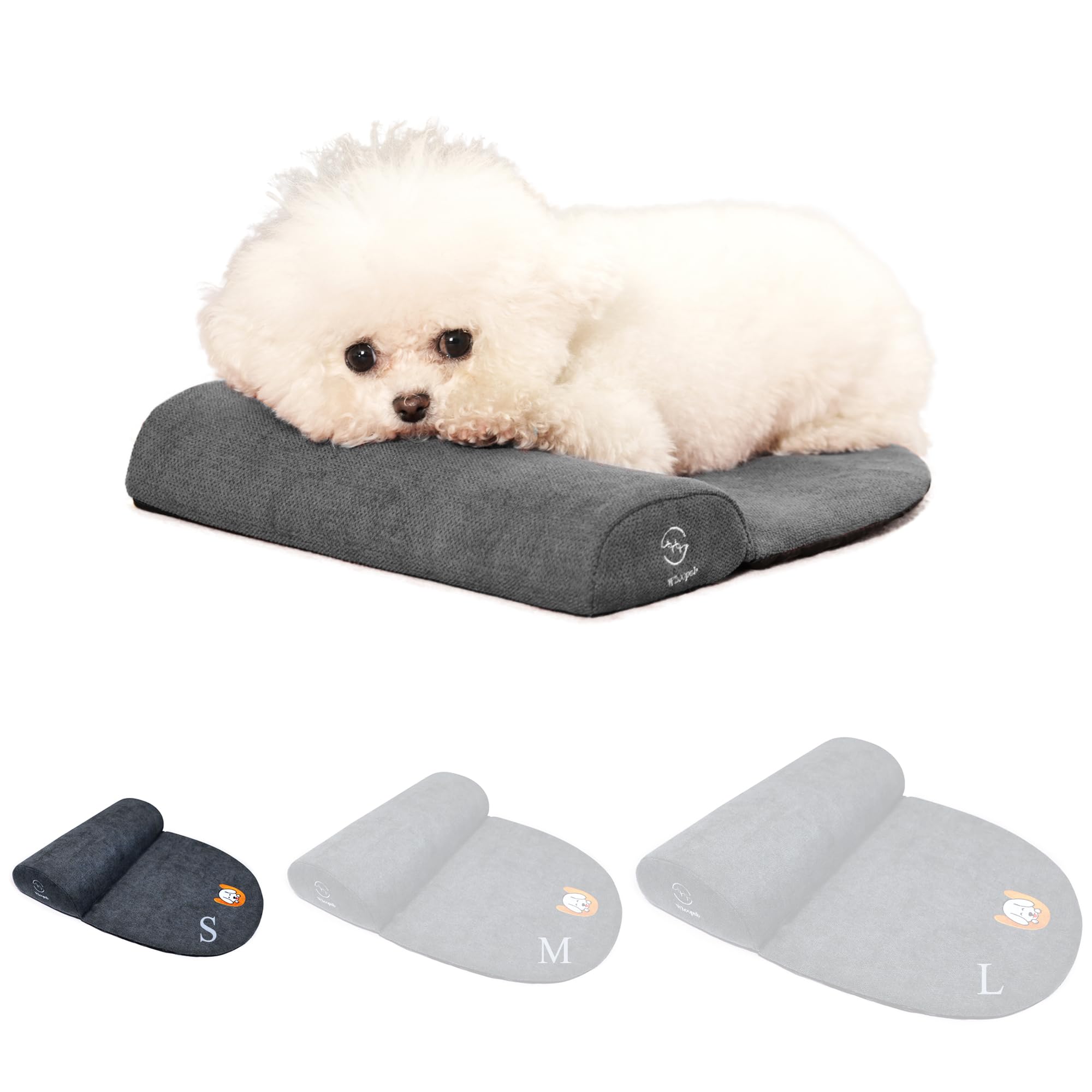 Whoopub Dog And Cat Bolster Pillow For Small Dogs And Cats, Benefit For Cervical Vertebra And Neck, Easy To Carry When Traveling