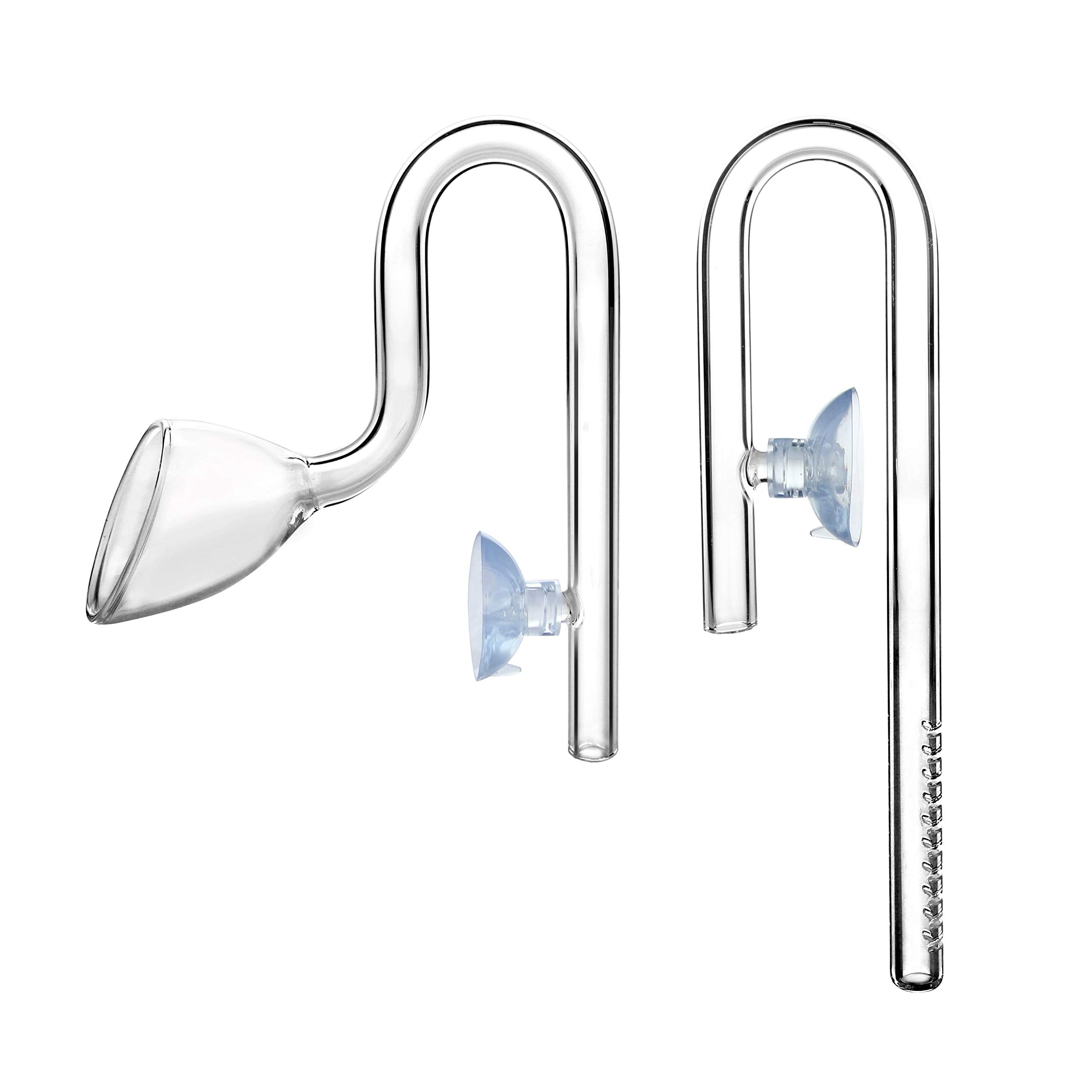 JARDLI Glass Lily Pipe Mini Inflow Outflow Set 10mm for 9/12mm Tubing - Nano Aquarium Planted Tank Aquascaping