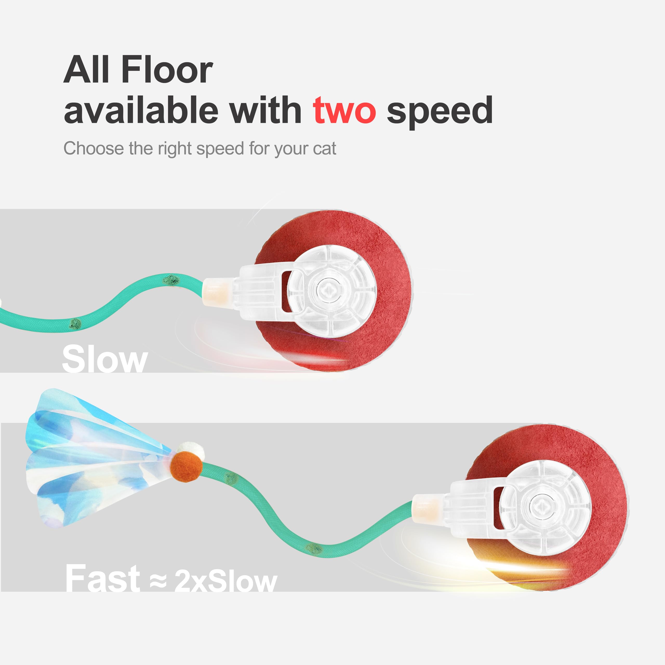 Jkanti Interactive Cat Toys For Indoor Cats,The 3Rd Generation Agile Moving Cat Ball With Elastic Mesh Tail,Automatic Kitten Toy