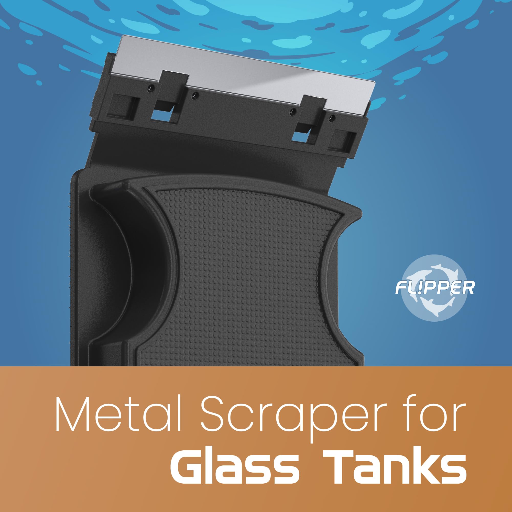 Fl!Pper Flipper Max Aquarium Algae Remover For Fish Tank Cleaner Replacement Blades, Pack Of 2 - Glass Scraper Blades For Cleani