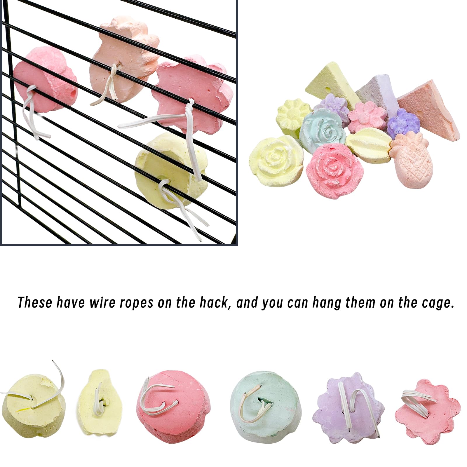 Tfwadmx Lava Block Chew Toys 12 Pcs Teeth Grinding Pet Block Pumice Calcium Stone Wood Sticks Toy For Chinchilla Hamster Mouse S