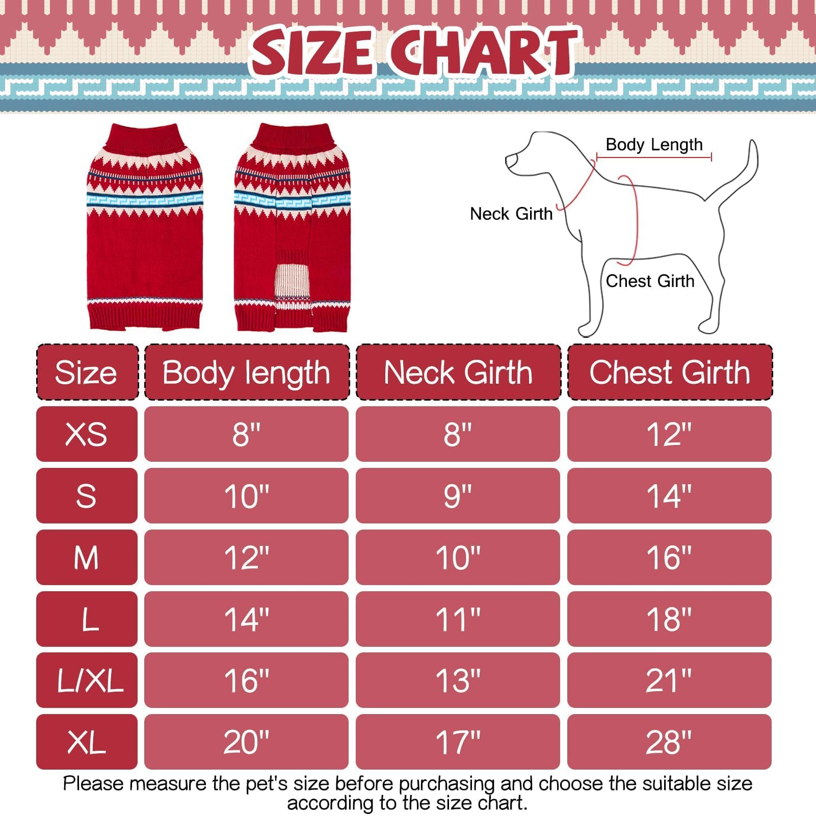 Bingpet Christmas Dog Sweaters For Winter,Turtleneck Classic Knit Dog Sweaters For Small Medium Large Dogs,Knitted Holiday Sweat