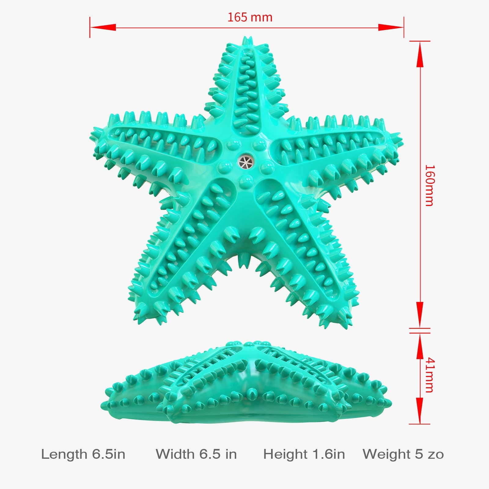 Carllg Dog Toys For Aggressive Chewers, Dog Teething Cleaning Toothbrush Toy, Durable Squeaky Interactive Starfish Puppy Toys Fo