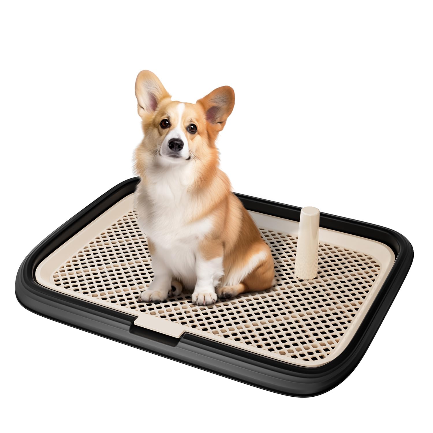 Kola Panda Large 23.6''X17.7'' Dog Potty Tray, Indoor Pet Pee Pad Holder With Mesh Floor,Bathroom Dog Litter Box, Pet Toilet (Bl