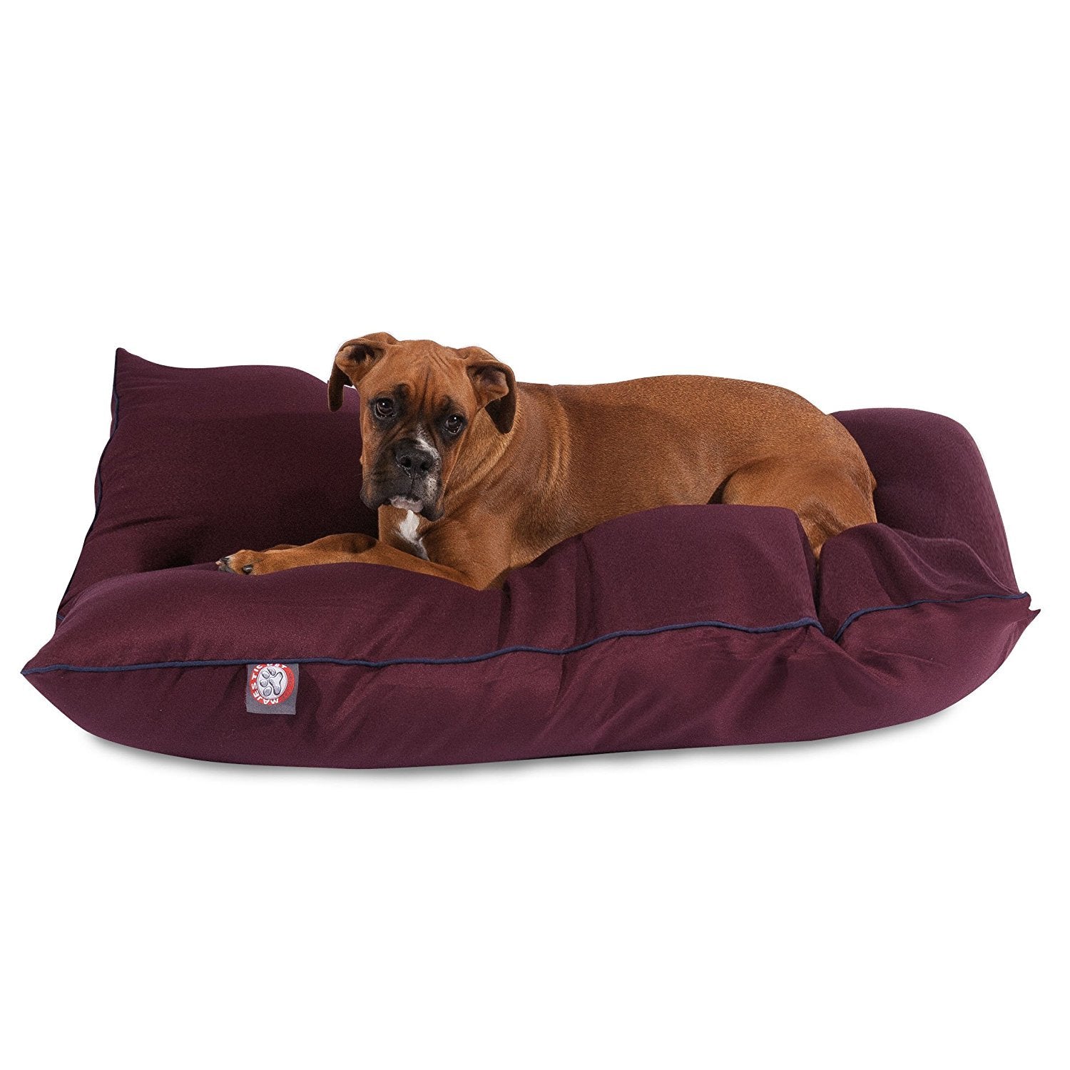 Majestic Pet Rectangle Large Dog Bed Washable – Non Slip Comfy Pet Bed – Dog Crate Bed Super Value Pillow Dog Bed – Dog Kennel Bed For Sleeping - Dog Bed Large Breed 46 X 35 Inch – Solid Burgundy
