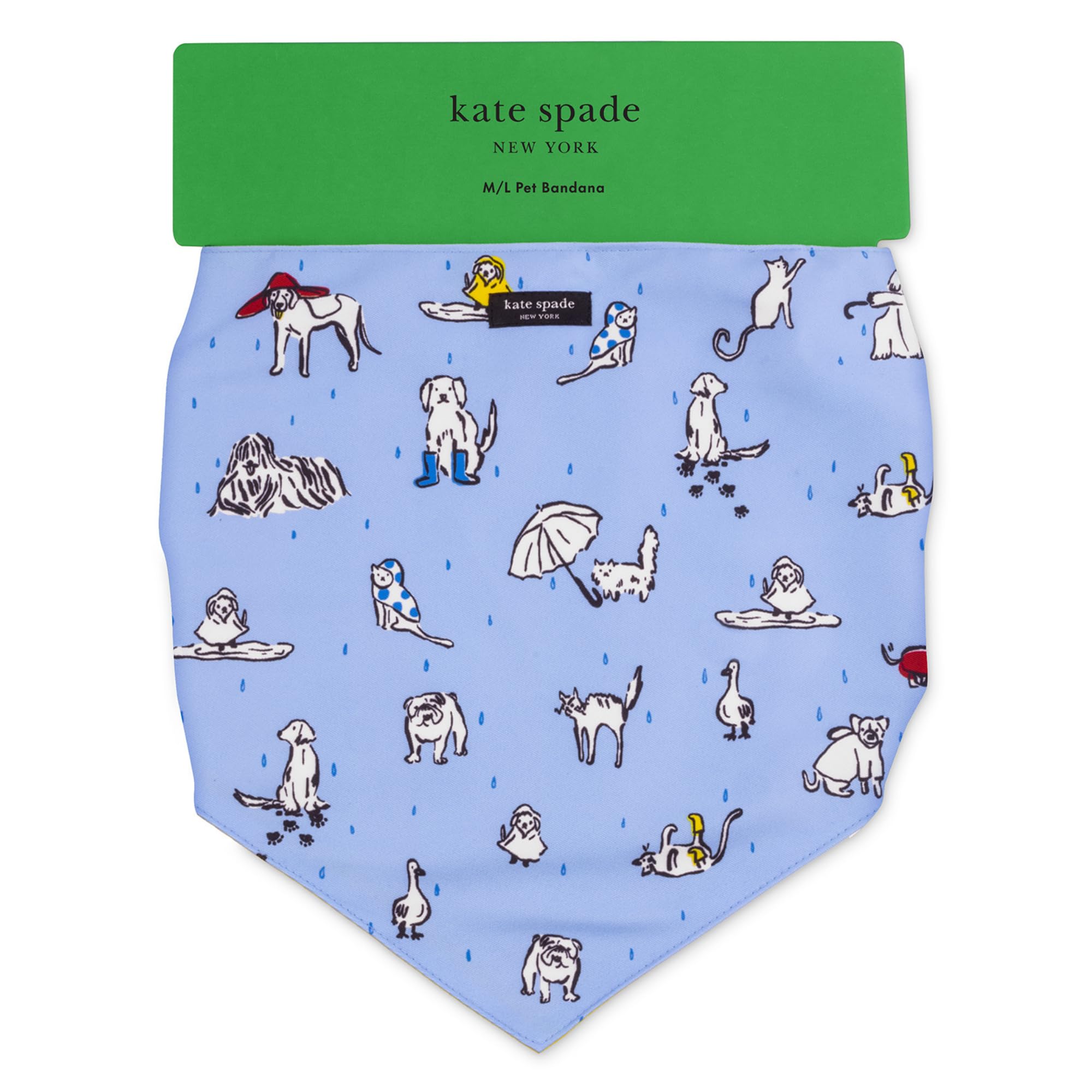 Kate Spade New York Pet Bandana For Boy Or Girl Dogs, Lightweight Bandana For Dog, Cute Dog Scarf For Medium Or Large Pets, Rain