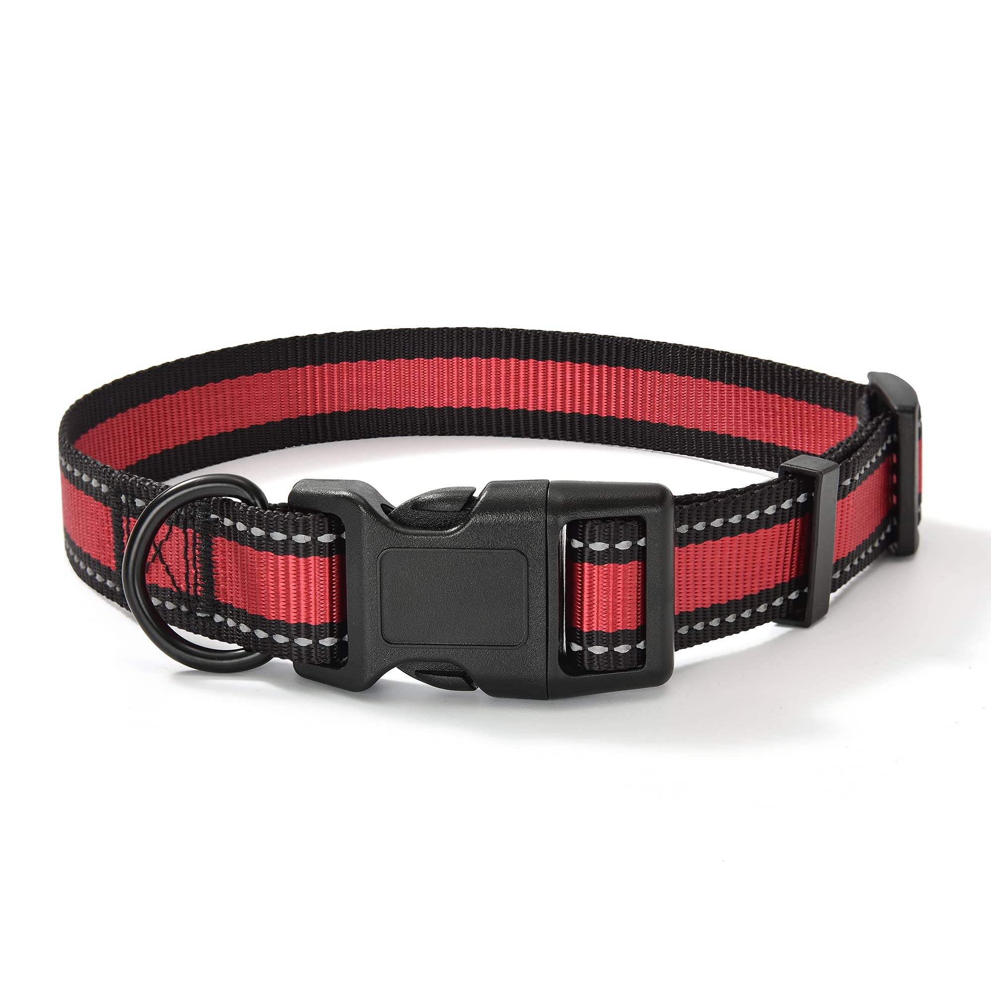 Mile High Life Dog Collar | Nylon Reflective Dog Collars | Light Weight Puppy Collars | Red Dog Collars For Small Dogs (Red, Sma